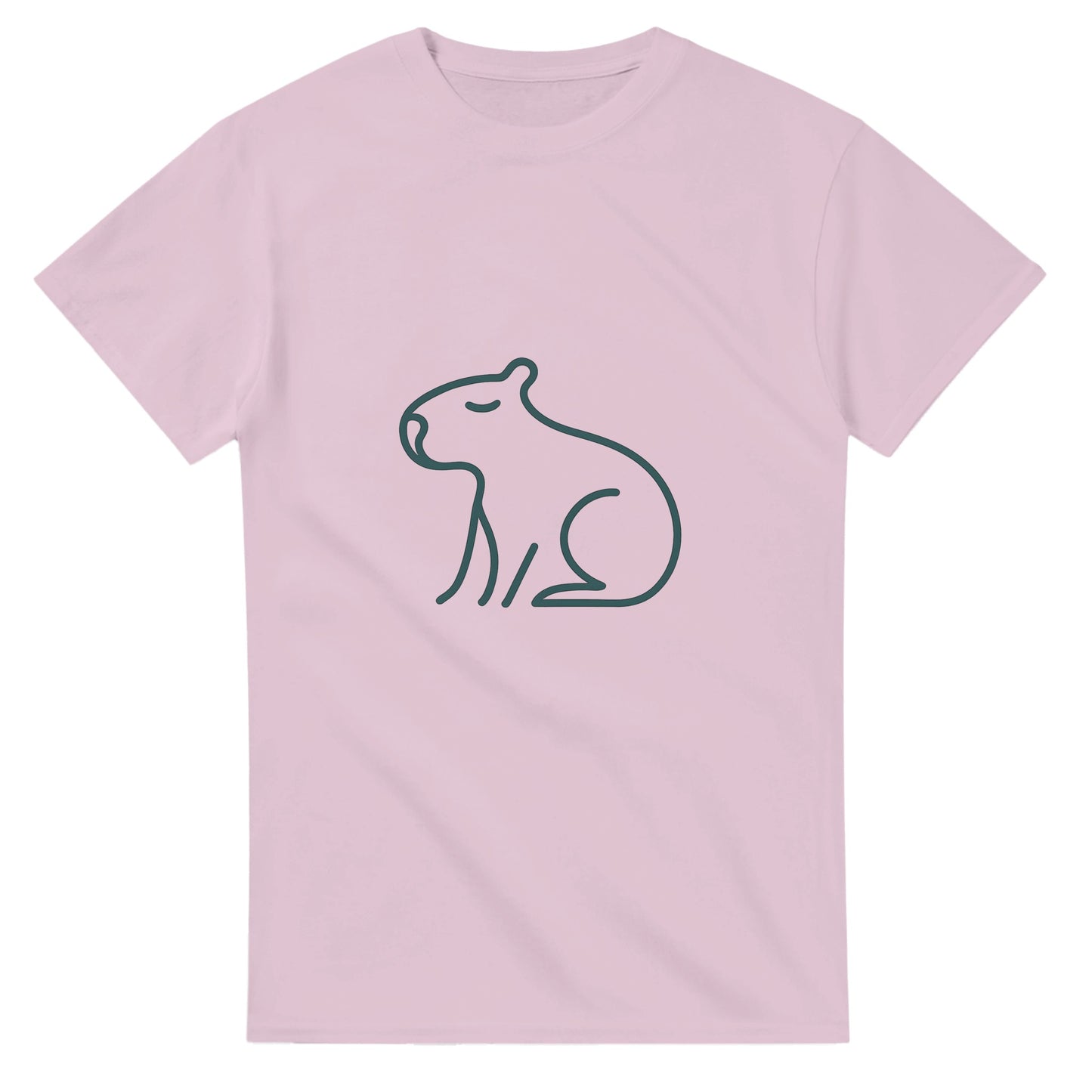Stilren linjeteckning av en lugn capybara, perfekt för minimalistisk design. Enkel och elegant.