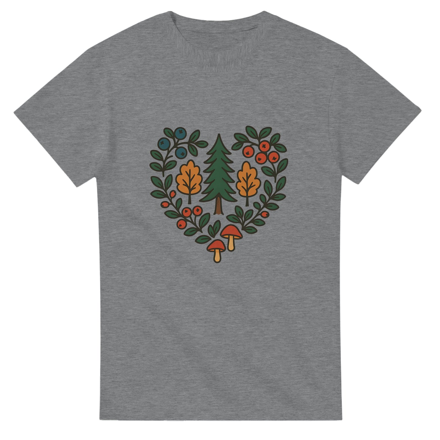 T-shirt med svensk naturinspirerat mönster, perfekt för den enkla och stilrena looken.