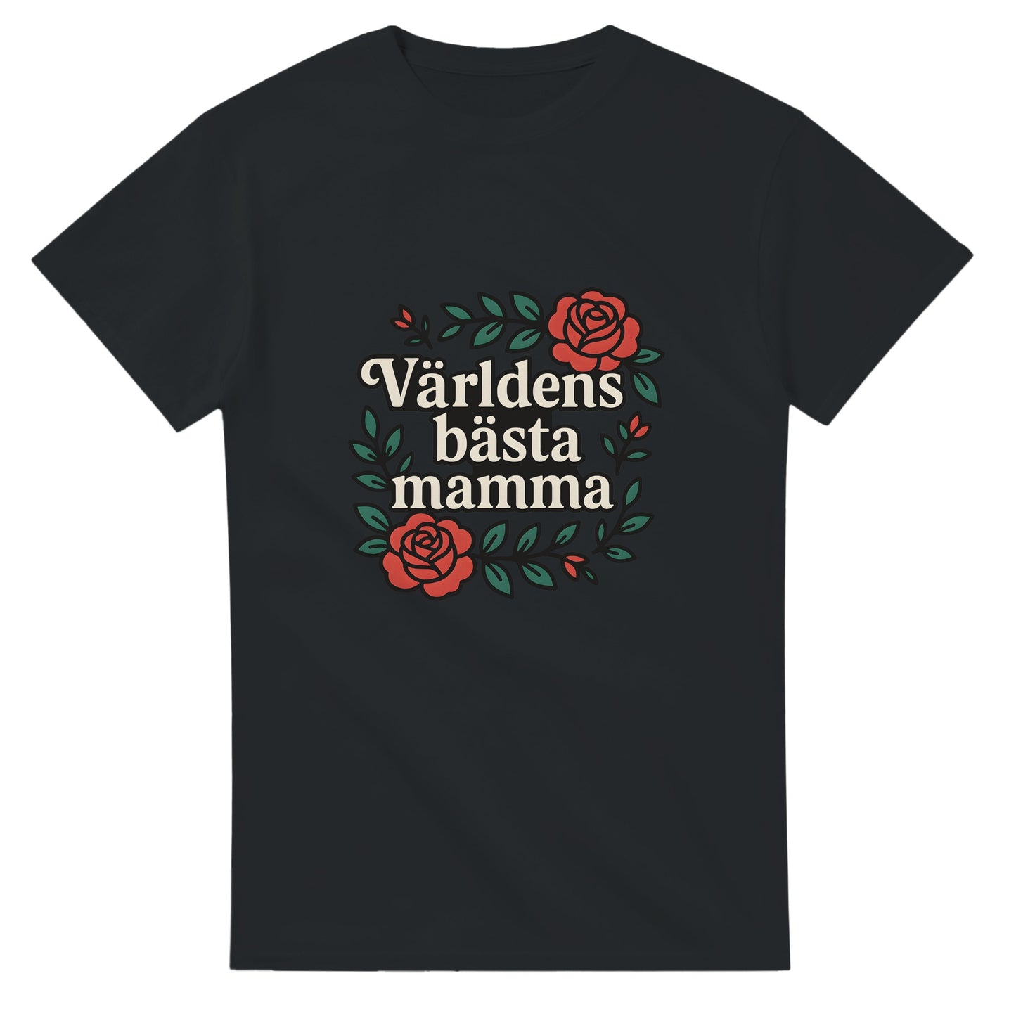 'Världens Bästa Mamma' i elegant typografi och rosor, den perfekta presenten för din älskade mamma.
