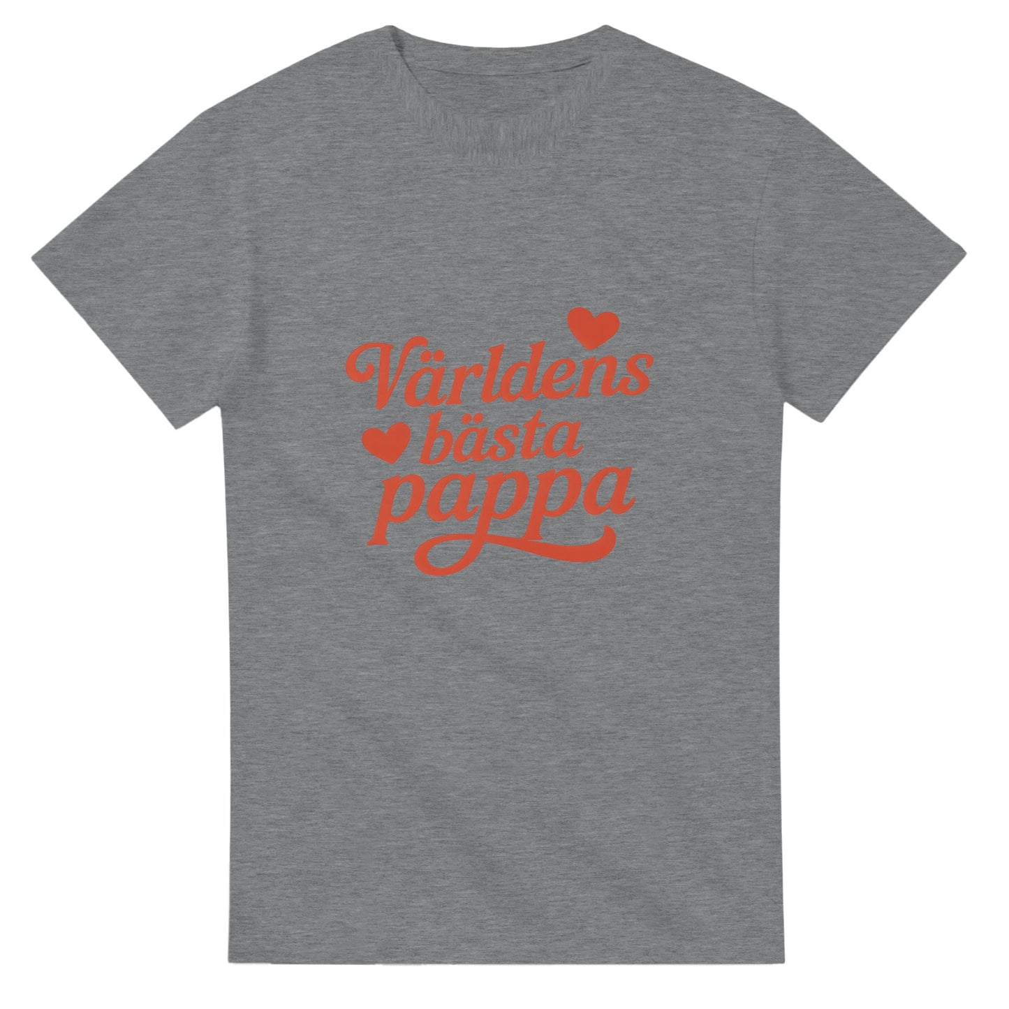 Romantisk T-shirt för pappor - 'Världens bästa pappa' text i mjuka former, visa din kärlek idag!