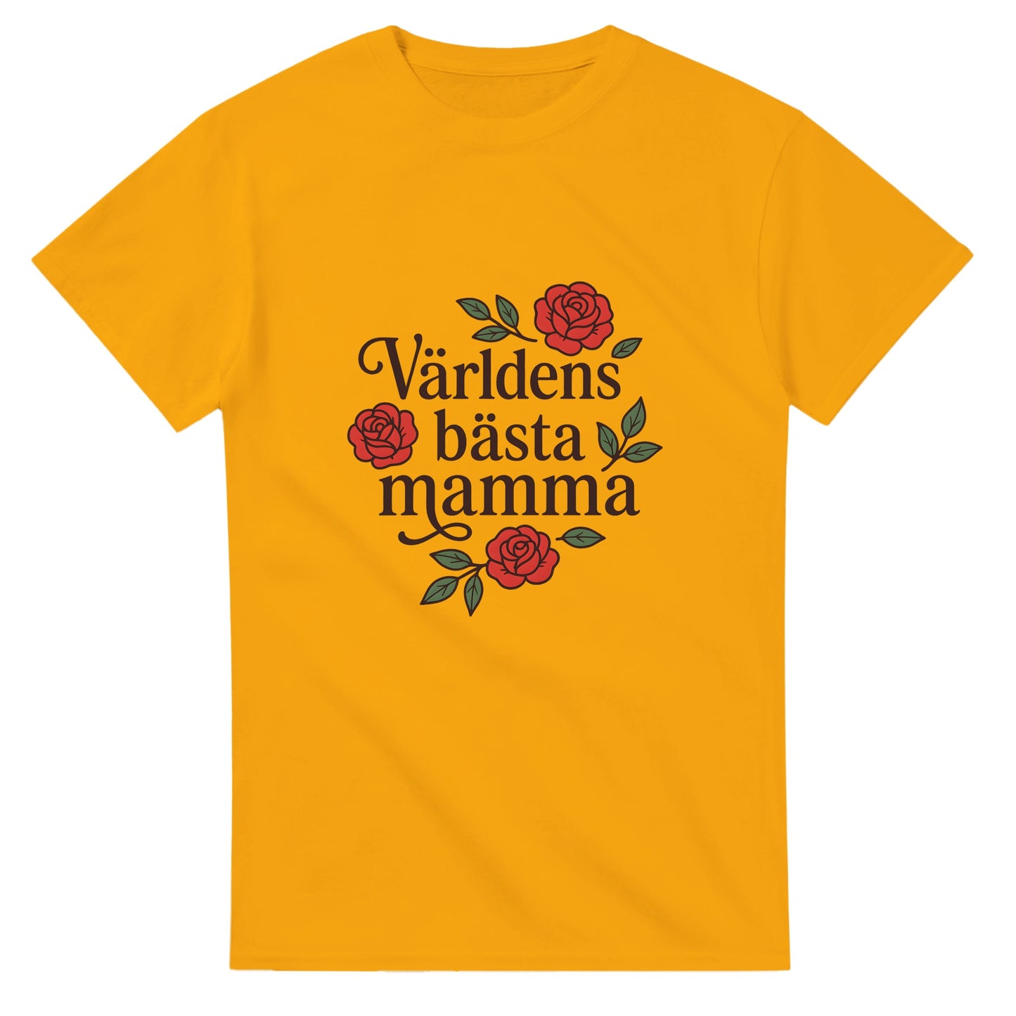 T-shirt med kärleksfull design av ord och rosor, perfekt för att hylla mamma.