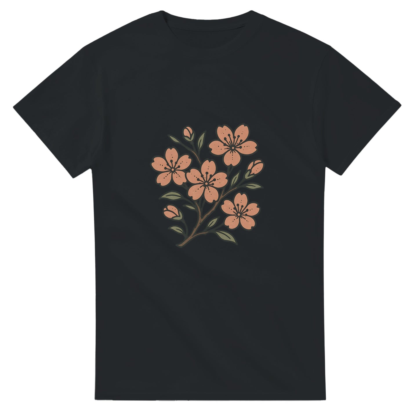 T-shirt med japansk inspiration och körsbärsblommor i vintage-stil. Skapa harmoni med denna unika design.