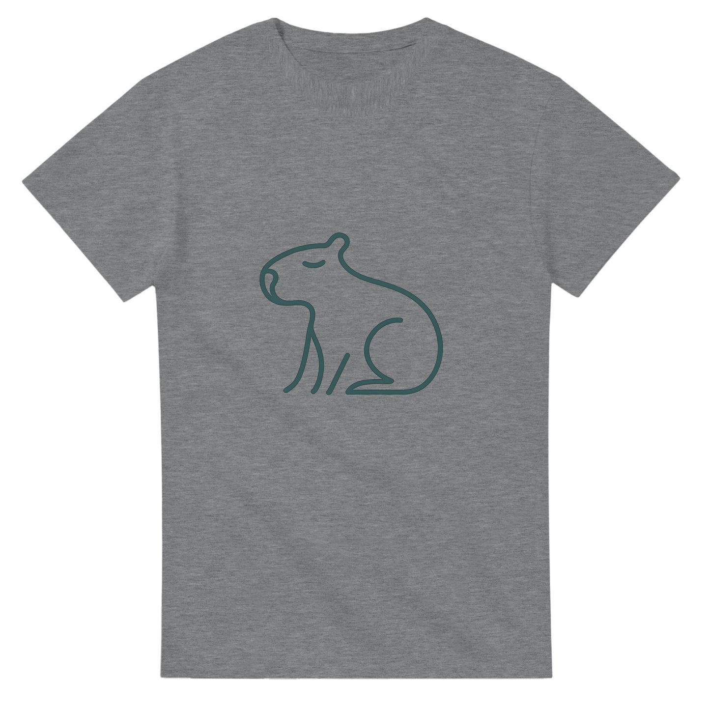 Stilren linjeteckning av en lugn capybara, perfekt för minimalistisk design. Enkel och elegant.