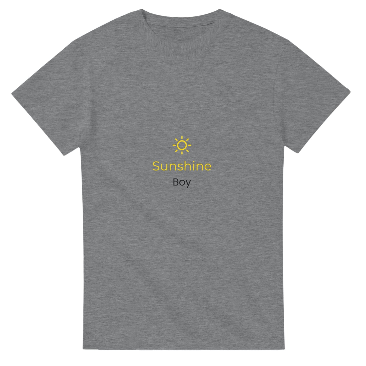 Lekfull t-shirt med solikon för pojkvännen som sprider glädje. Perfekt för sommaren!