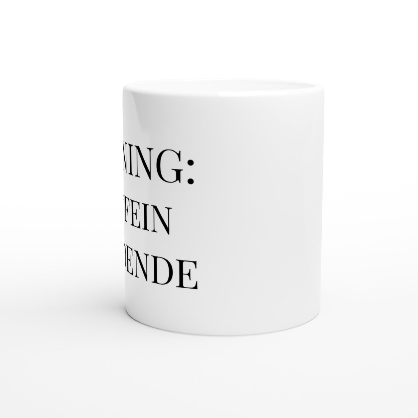 Koffeinberoende varning för kaffedrickare. Perfekt present för stolta kaffekonsumister.