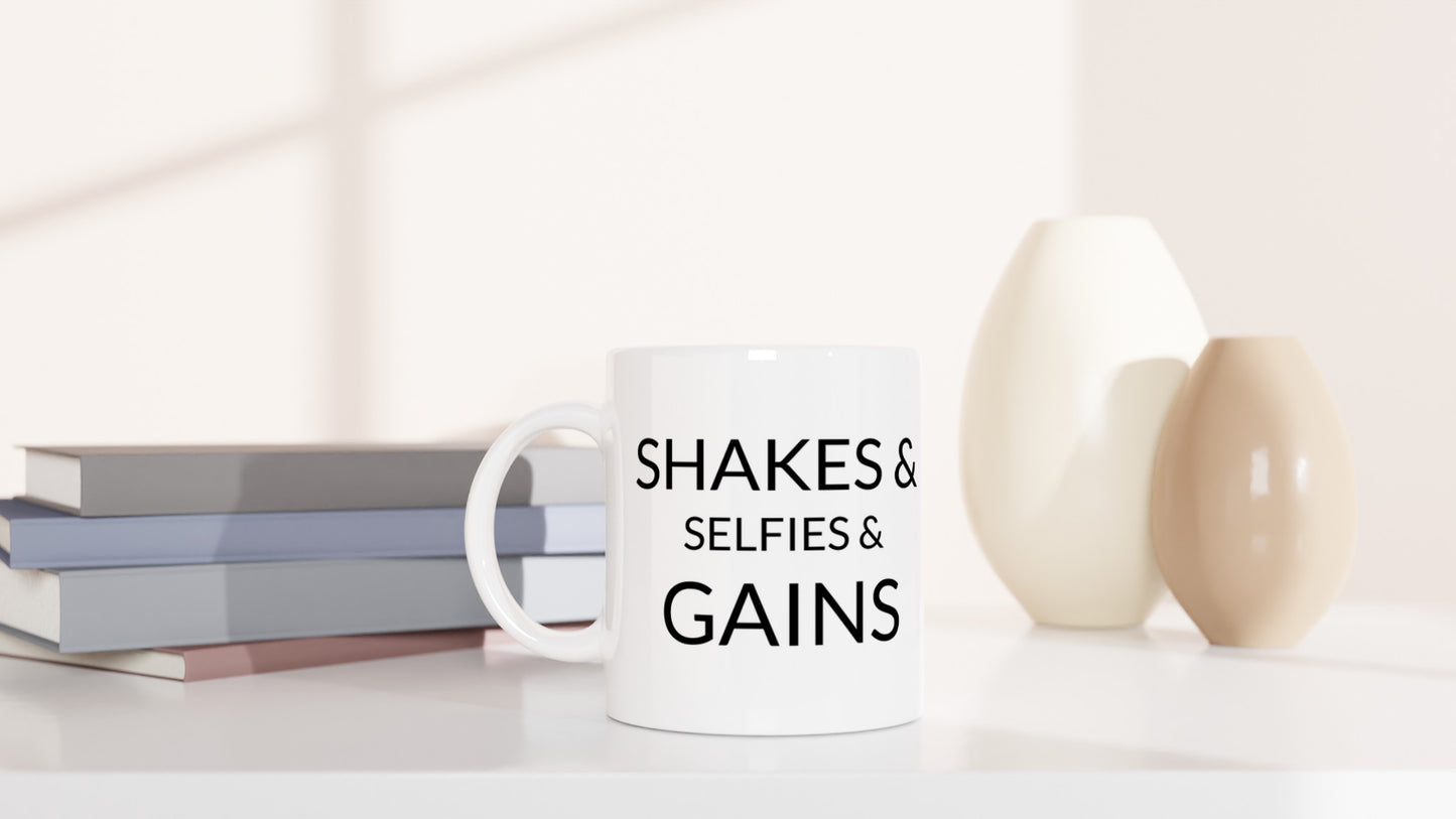Träna med stil och humor! Shakes, selfies och gains - en ikonisk trio för gymälskaren.