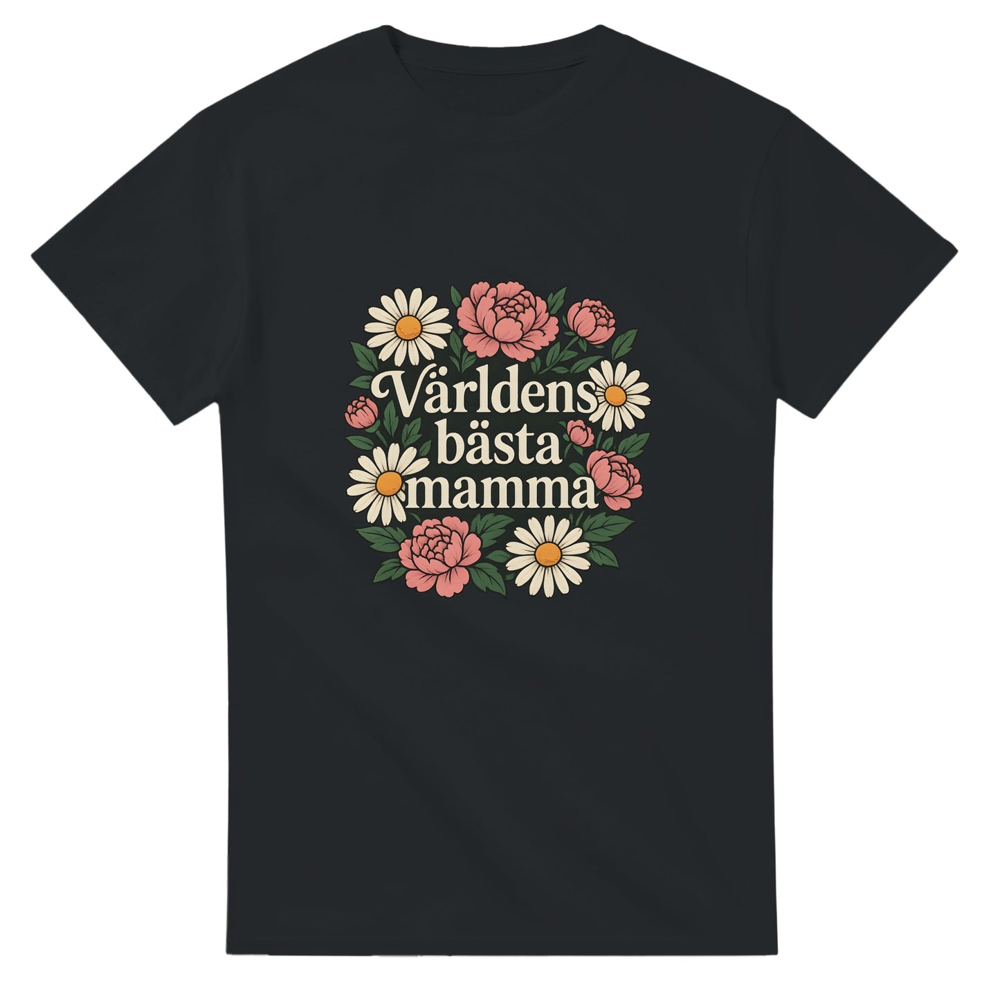 T-shirt med blommigt mönster för att visa mamma kärlek. Perfekt för alla tillfällen.