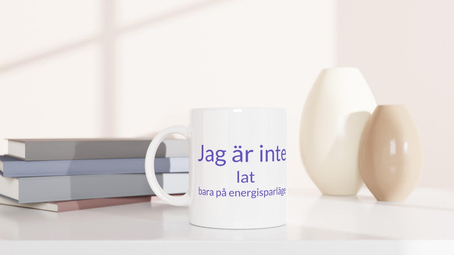 Mugg med humor och eftertanke, perfekt för den tänkande och humoristiska individen.