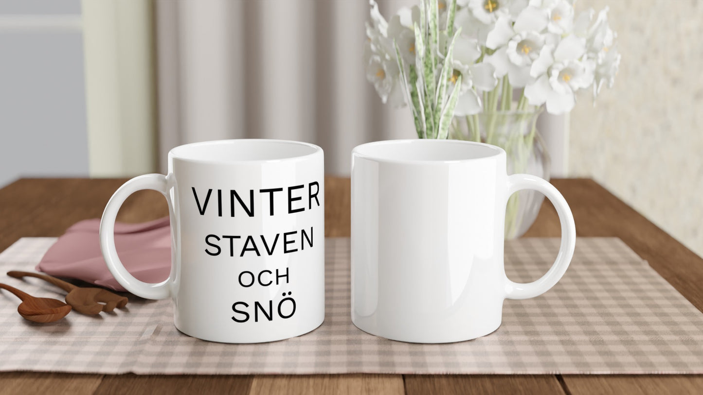 Mugg för skidåkare med humor i backen - Snö och Stav
