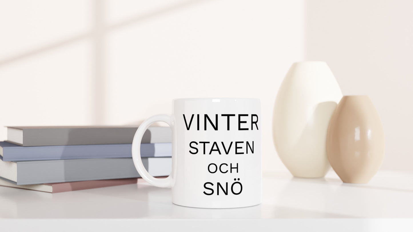 Mugg för skidåkare med humor i backen - Snö och Stav