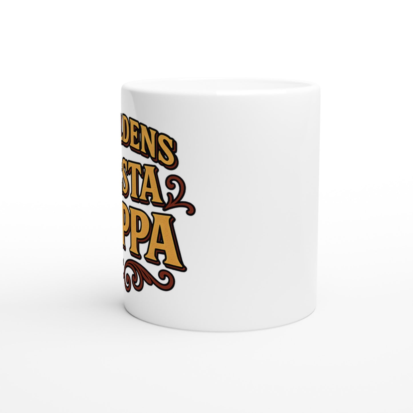 Vintage Pappamugg - Perfekt för att fira pappa med stora bokstäver som visar vem som är bäst. Retro stil.