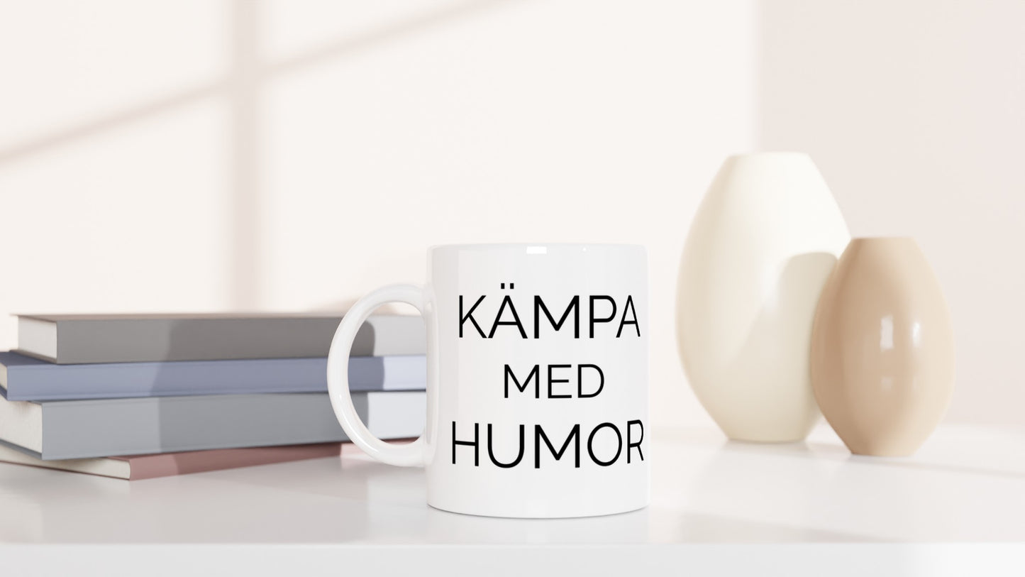 Hockeytröja med texten Kämpa Med Humor. Perfekt för den humoristiska hockeyspelaren.