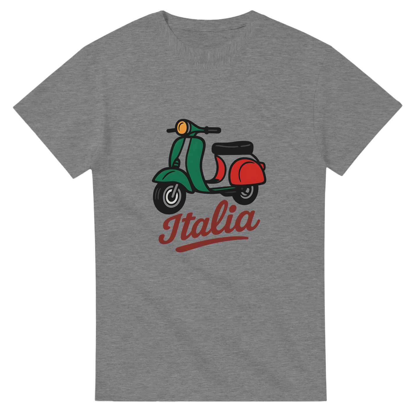 T-shirt med La Vespa Tricolore i Italiens färger och texten 'Italia'. Ikonisk, charmig och full av italiensk känsla!