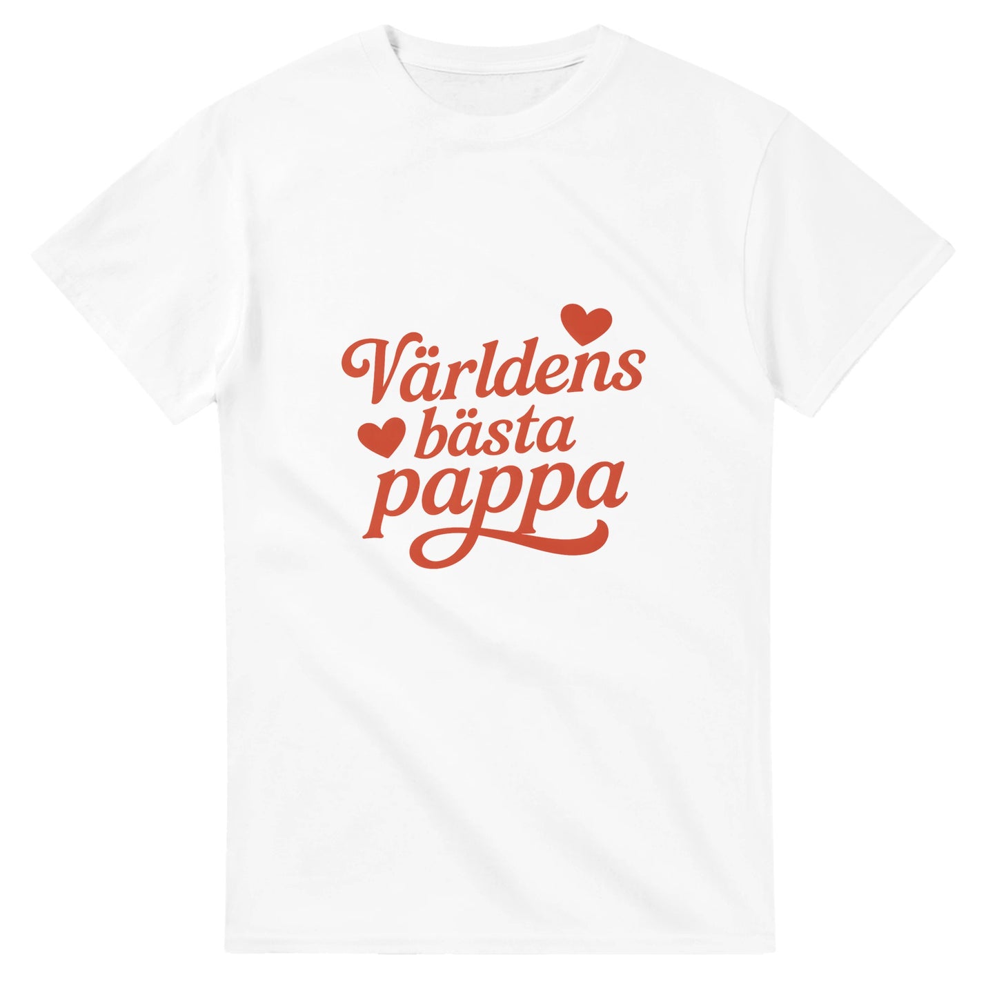 Romantisk T-shirt för pappor - 'Världens bästa pappa' text i mjuka former, visa din kärlek idag!