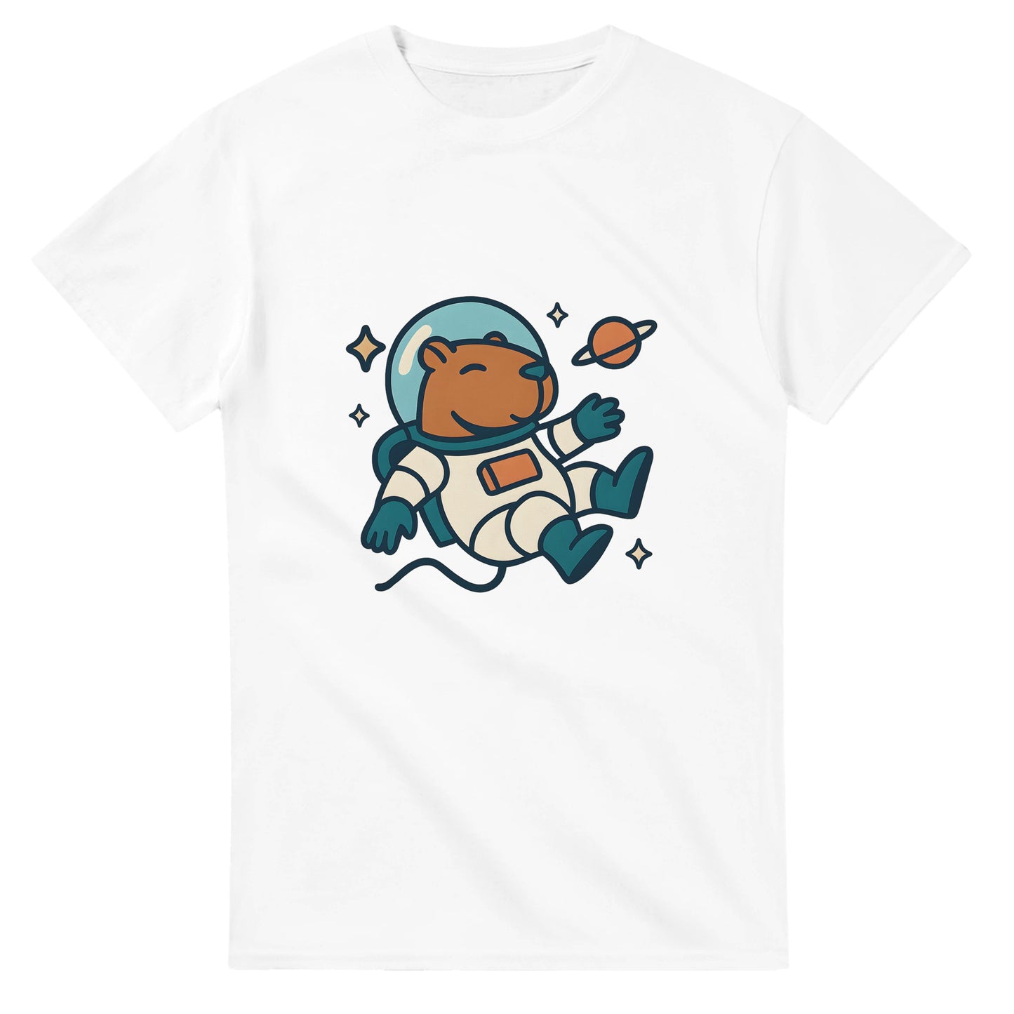 Utforska galaxen med världens lugnaste astronaut - en lekfull capybara i rymddräkt redo för äventyr!