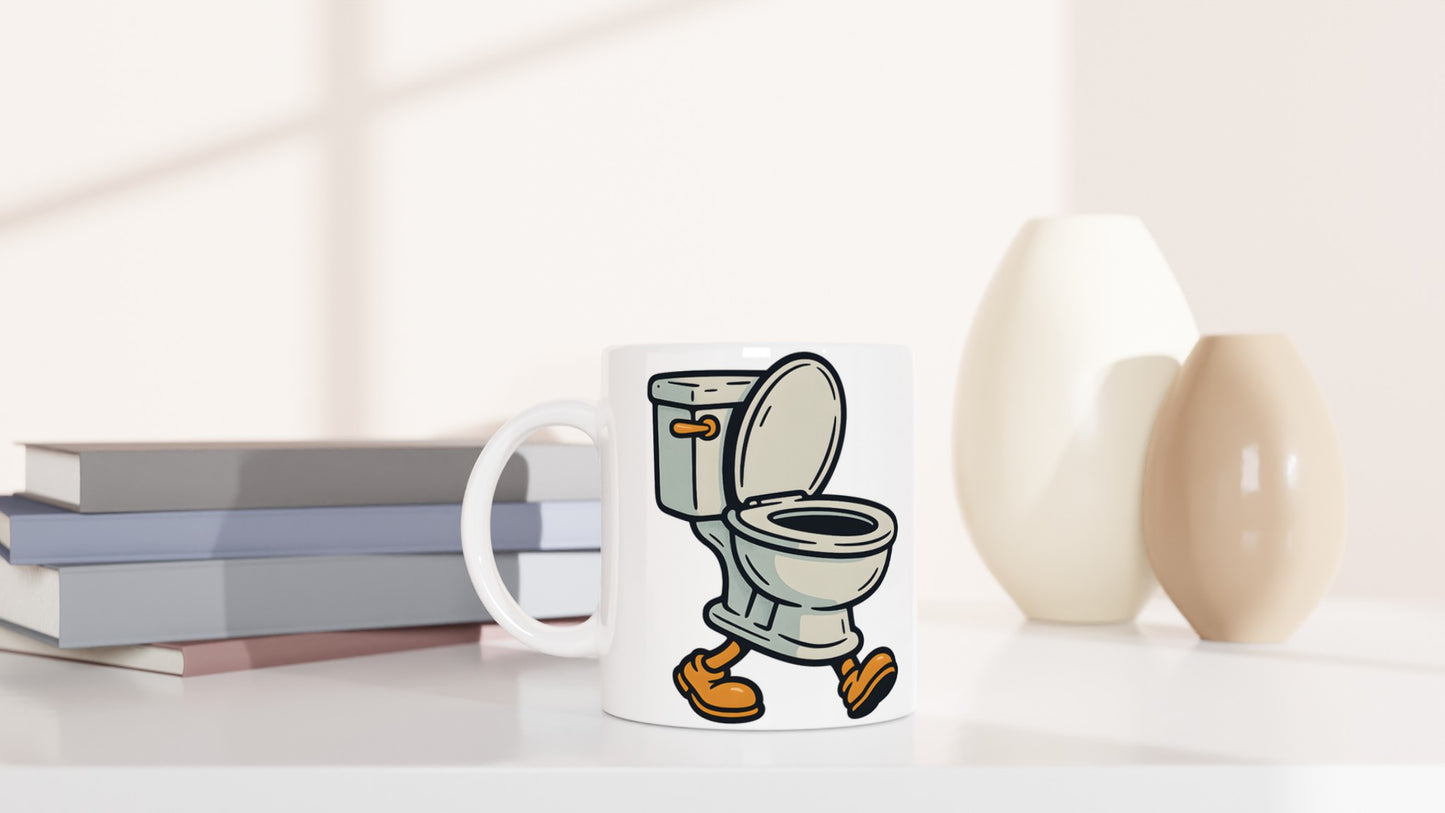 Toalett med fötter, unik och praktisk design för badrummet. Skapa en unik atmosfär med denna stilfulla toalett.