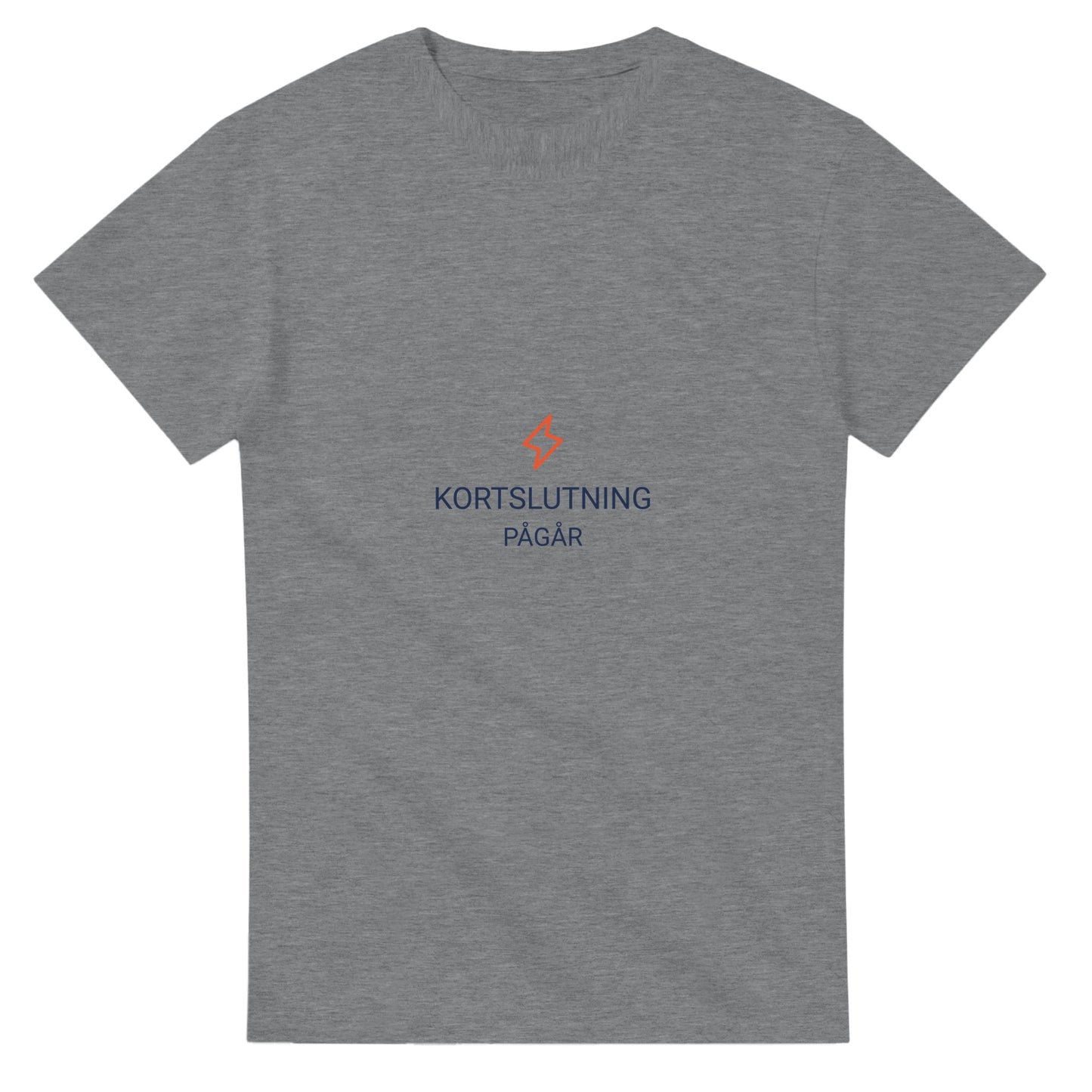 Elektrikerdesign med blixt och kortslutningsvarning, perfekt arbets-t-shirt.
