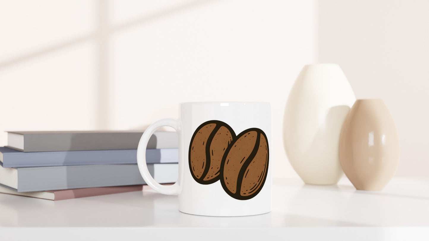 Retro kaffebönor med charmig patina - perfekt för kaffälskare och vintage fans.