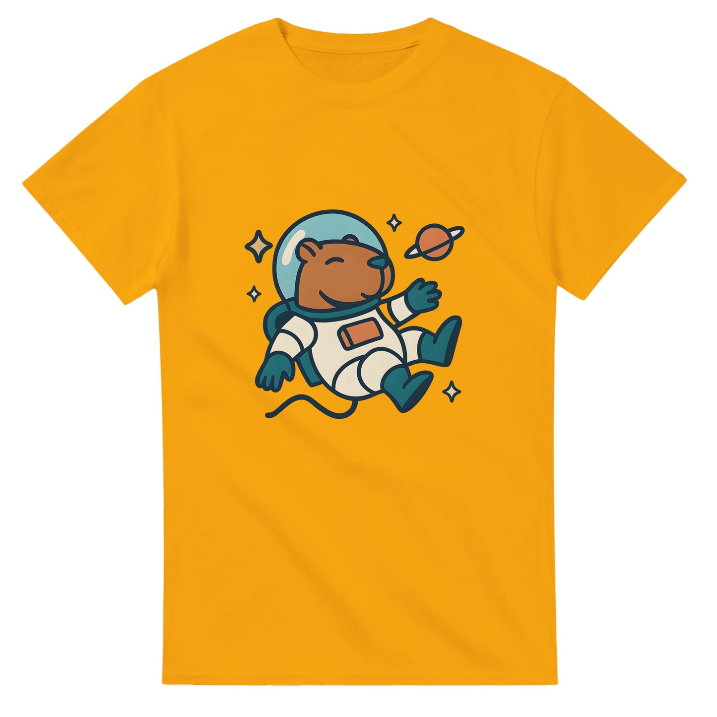 Utforska galaxen med världens lugnaste astronaut - en lekfull capybara i rymddräkt redo för äventyr!