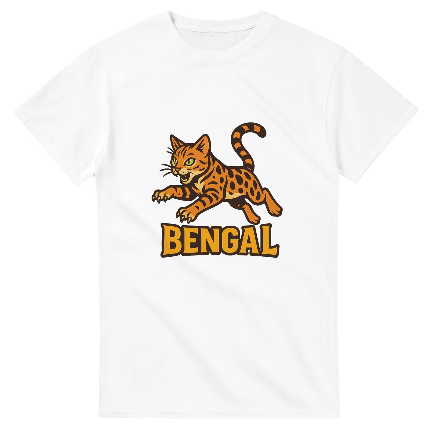 Unik T-shirt med livlig Bengal och djungeläventyr, perfekt för äventyrslystna.