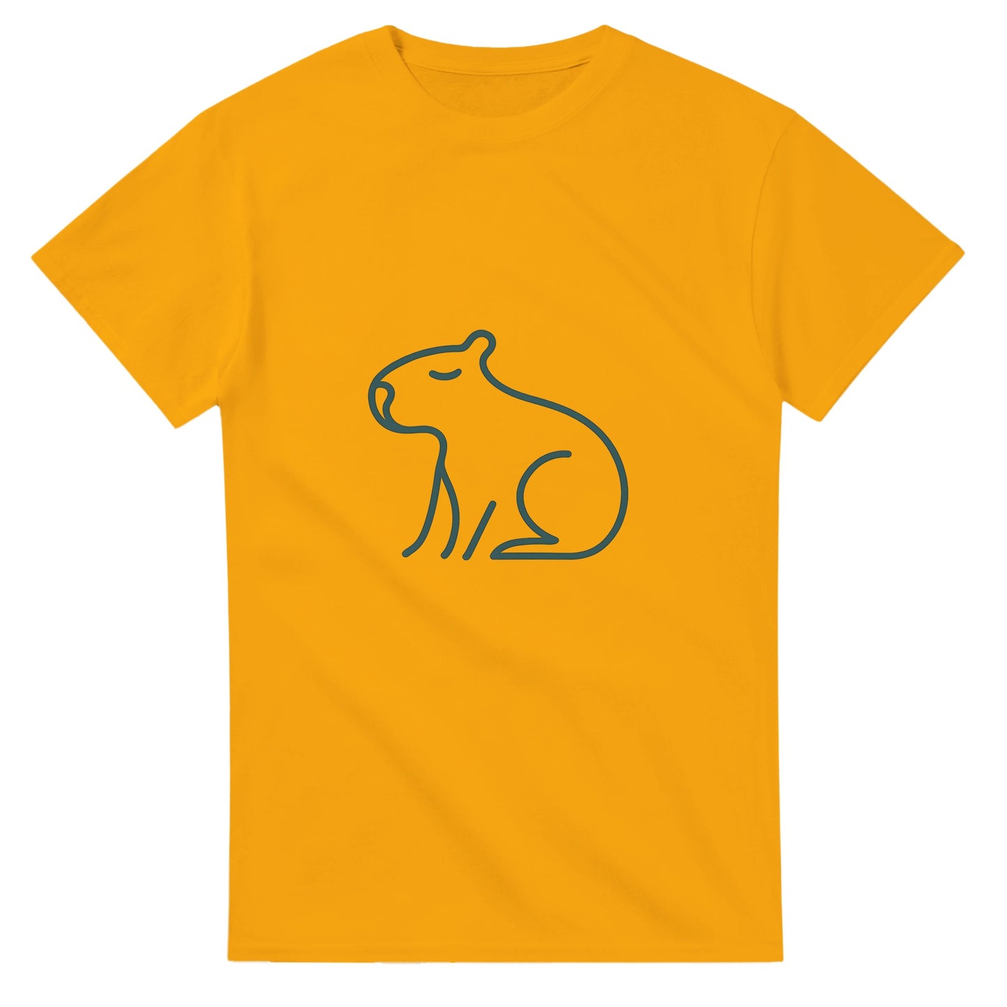 Stilren linjeteckning av en lugn capybara, perfekt för minimalistisk design. Enkel och elegant.
