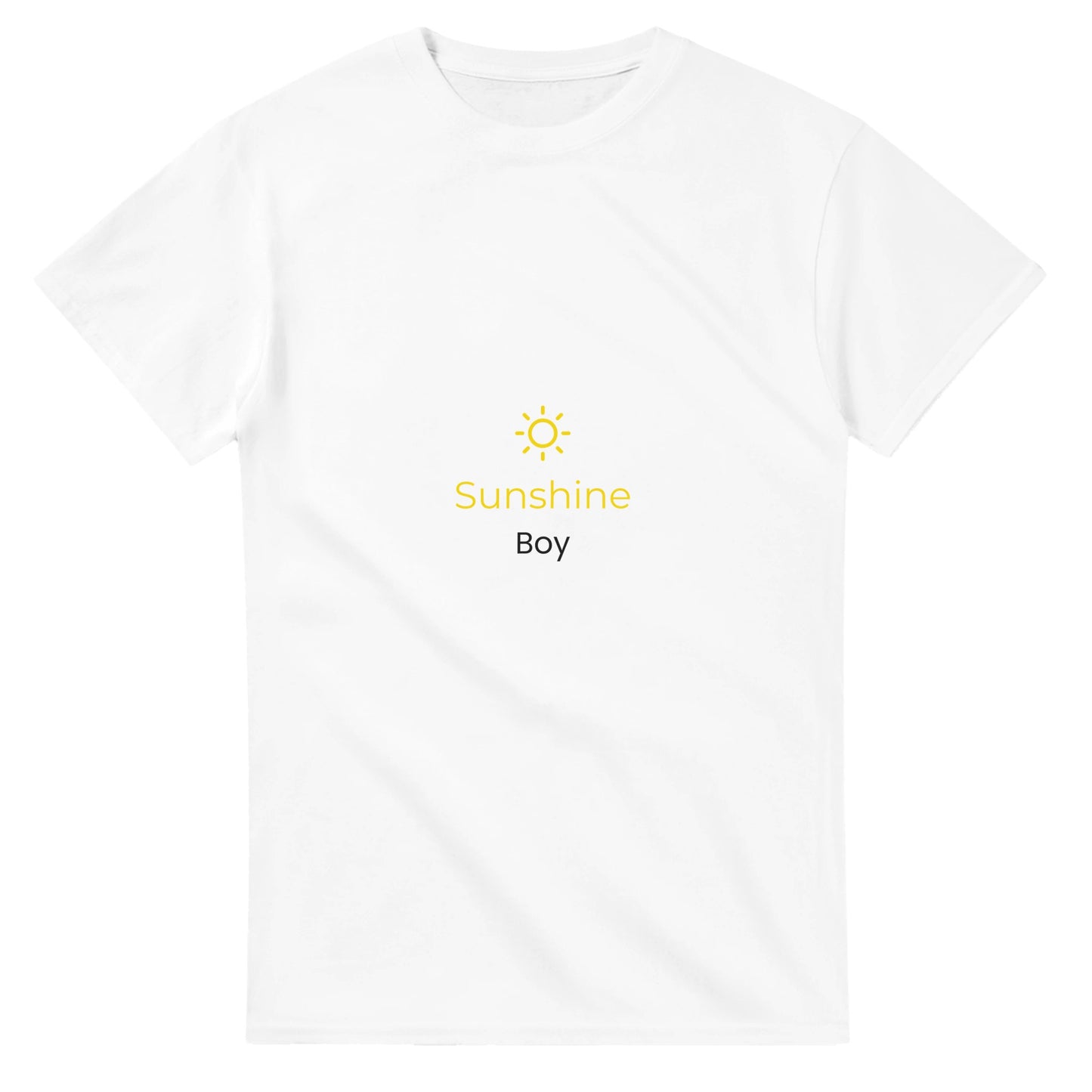 Lekfull t-shirt med solikon för pojkvännen som sprider glädje. Perfekt för sommaren!