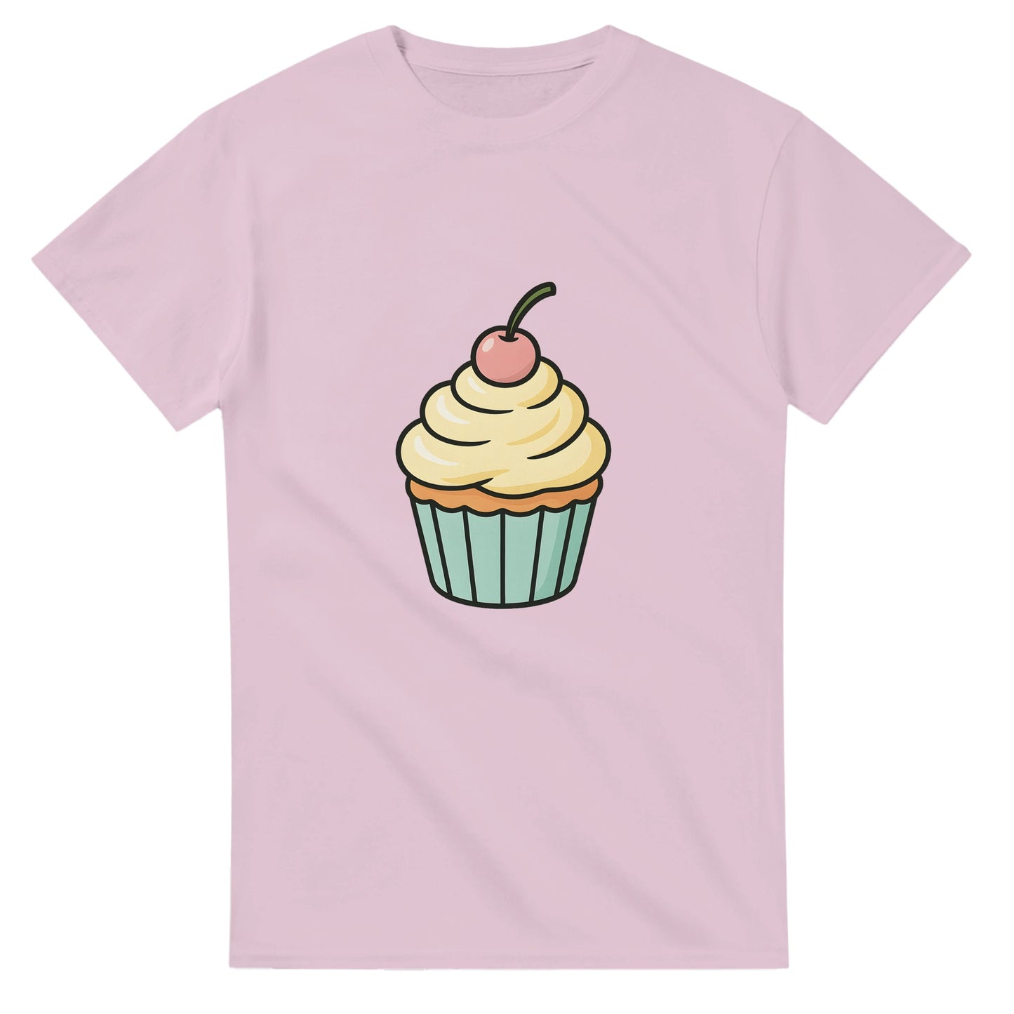 T-shirt med cupcake charm i pastellfärger för sötsakälskare.