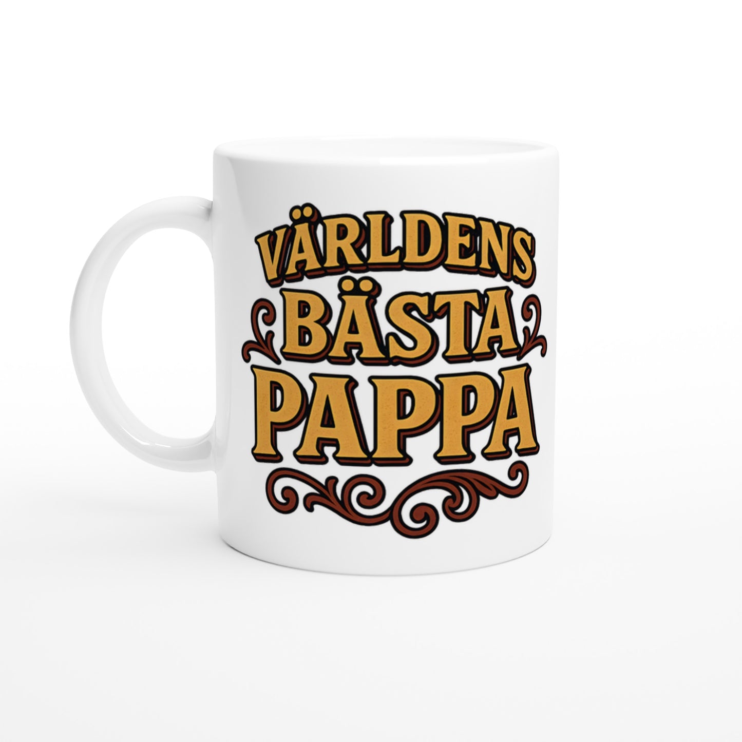 Vintage Pappamugg - Perfekt för att fira pappa med stora bokstäver som visar vem som är bäst. Retro stil.
