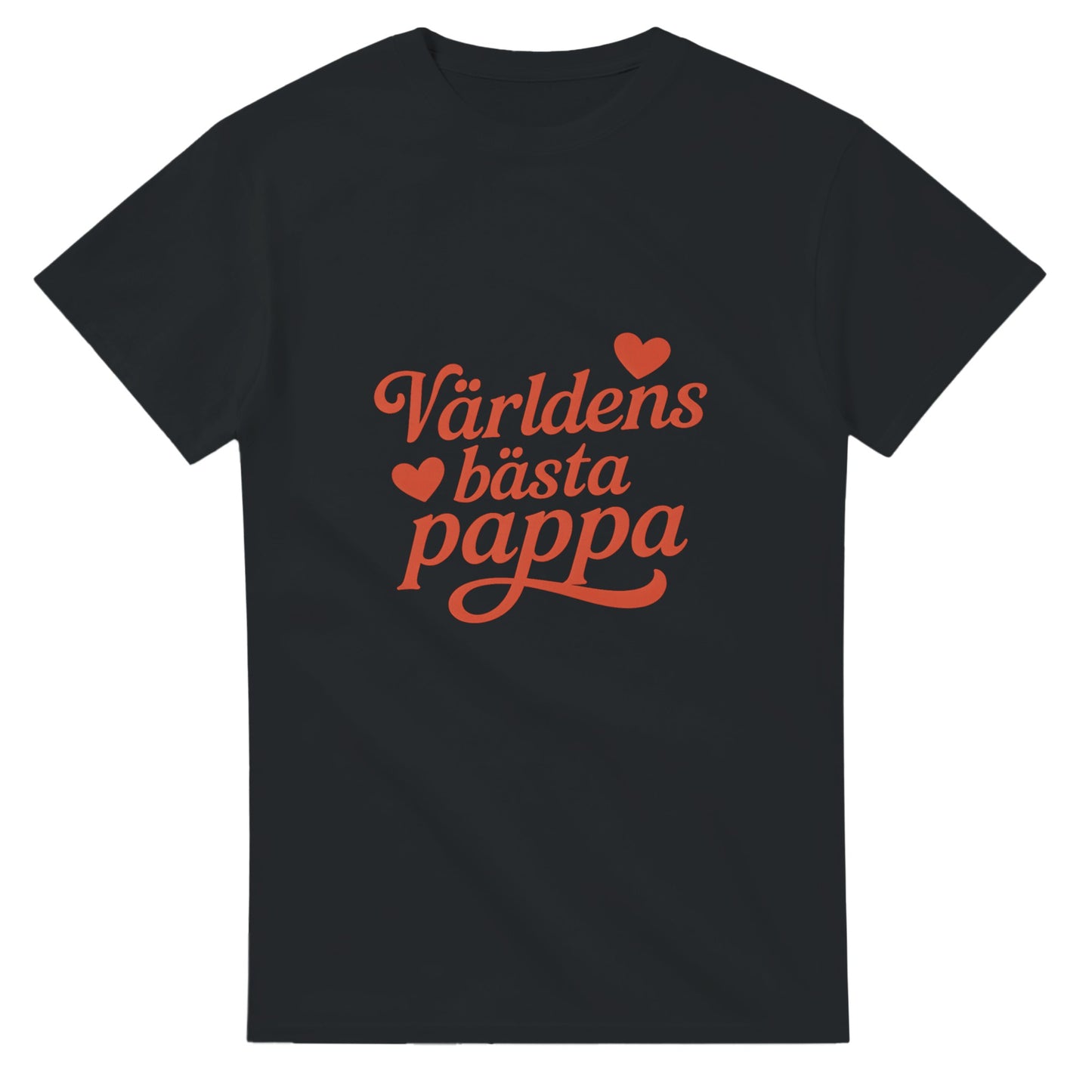 Romantisk T-shirt för pappor - 'Världens bästa pappa' text i mjuka former, visa din kärlek idag!