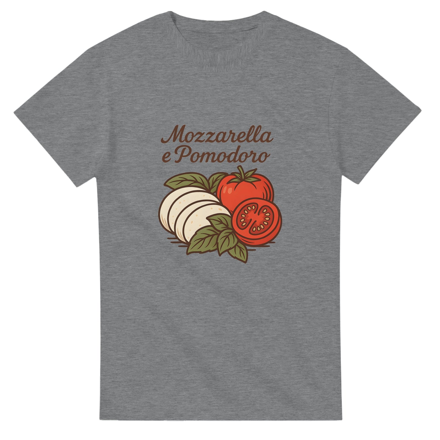 T-shirt med charmig illustration av Italiensk Caprese i retrostil. Perfekt för matälskaren som vill visa sin passion för italiensk mat!