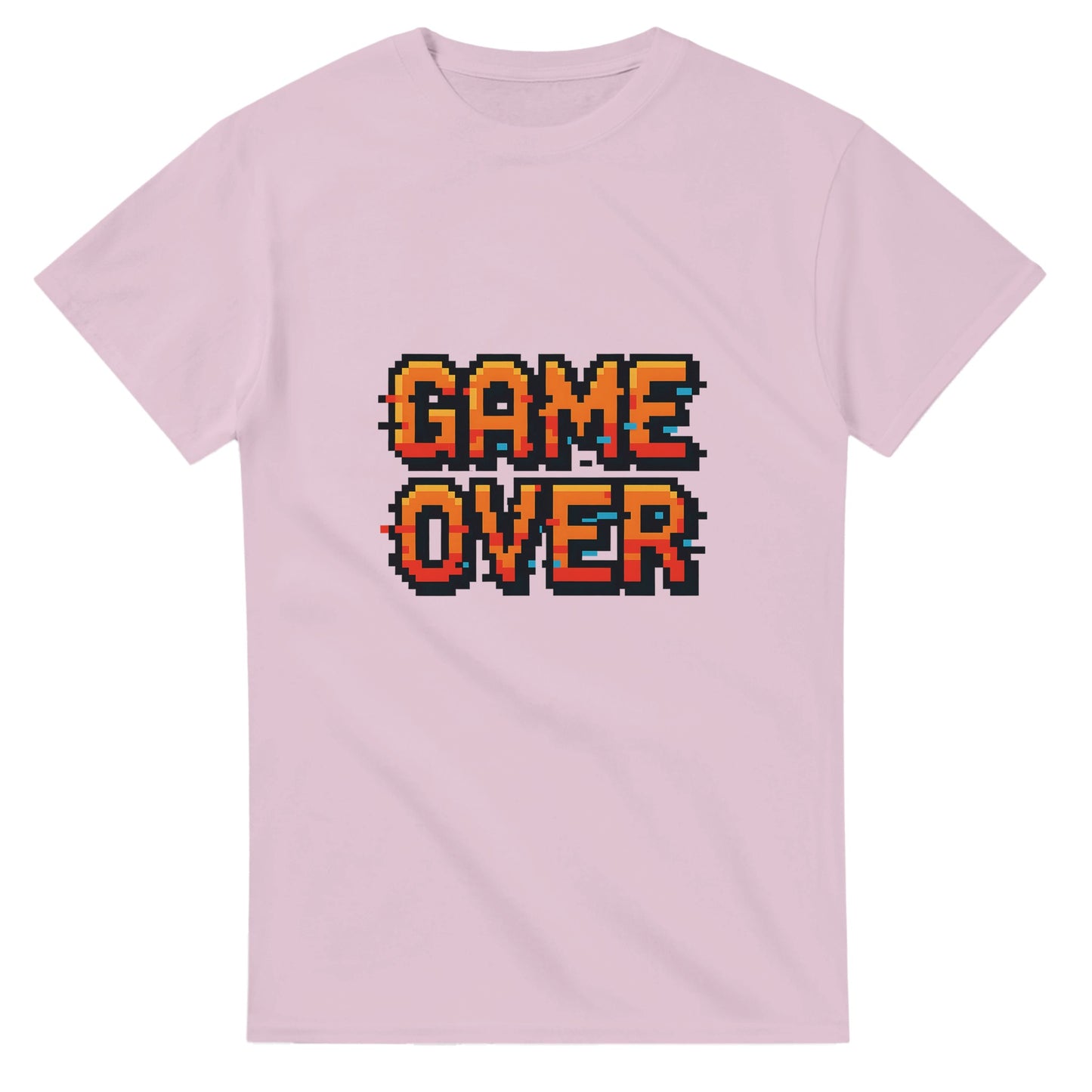 8-bitars T-shirt med glitch-effekt i klassisk stil. Perfekt för gamers med unik stil.