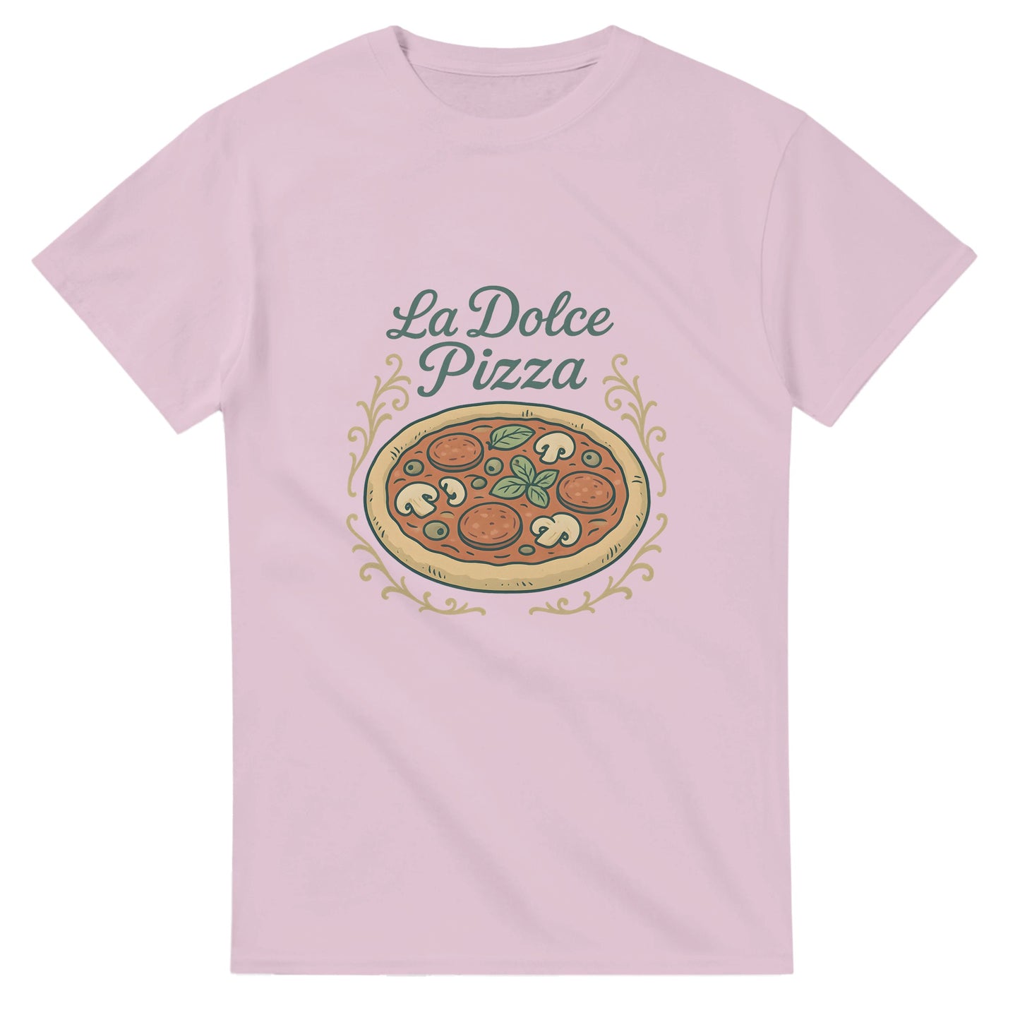 Retroinspirerad t-shirt med pizzaillustration och italiensk text. En smakresa till Neapel!