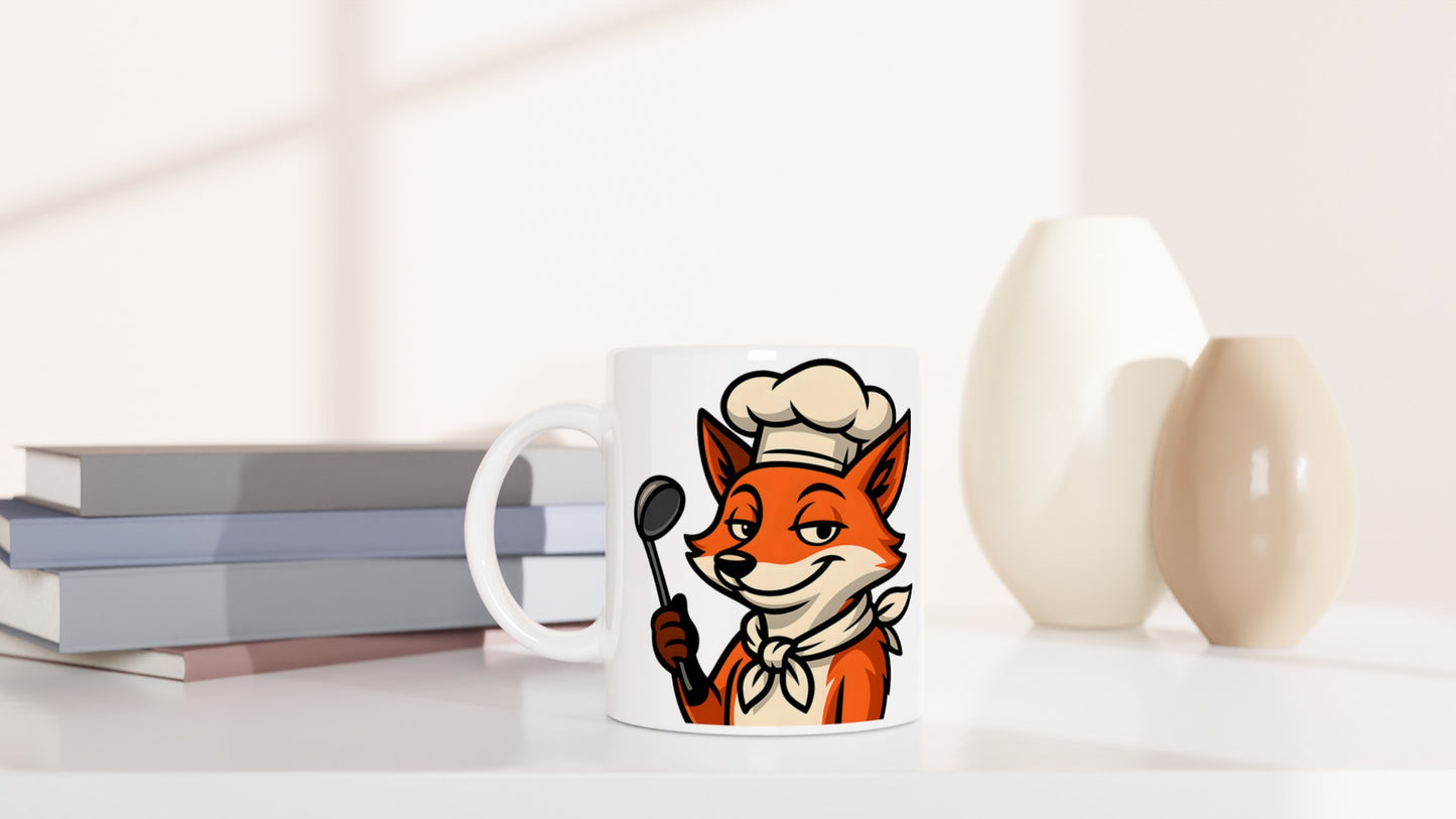 Kockmugg med räv och slev, idealisk för skogsälskande kockar!
