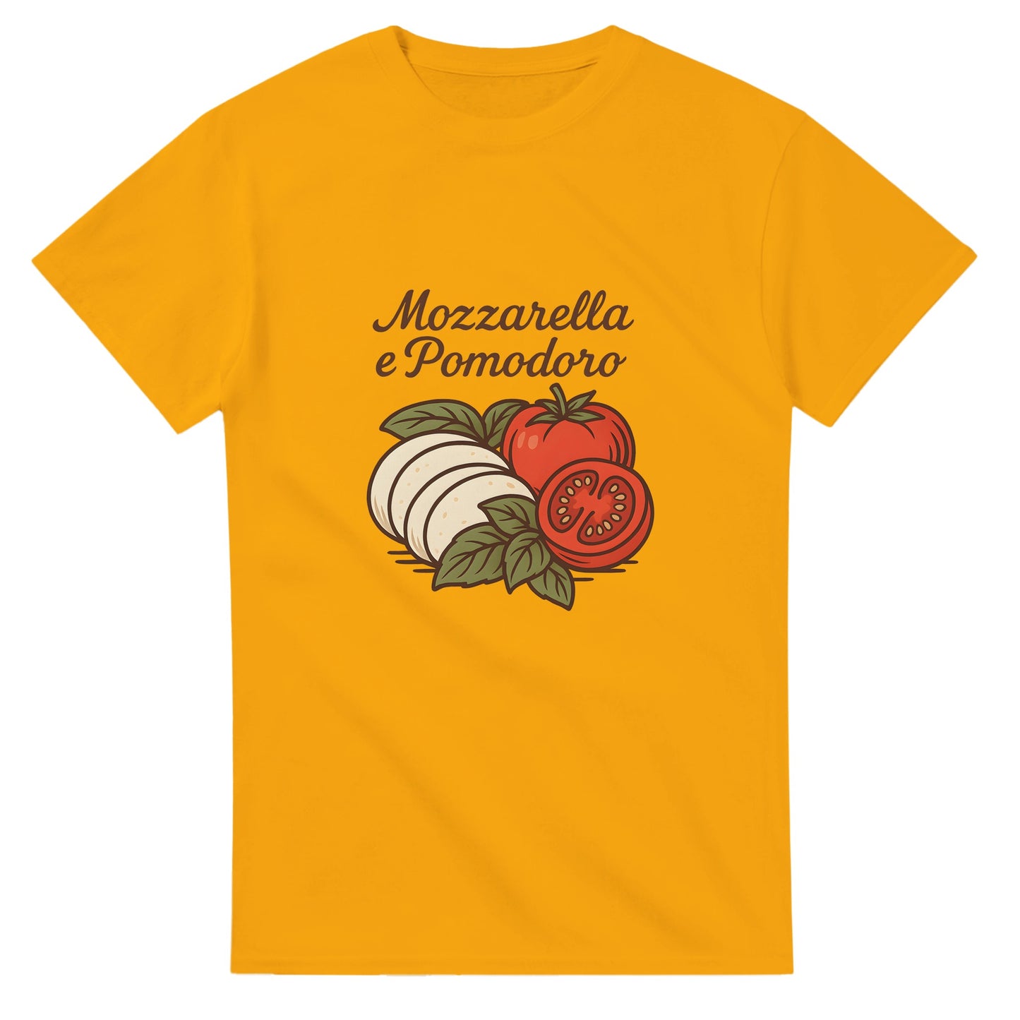 T-shirt med charmig illustration av Italiensk Caprese i retrostil. Perfekt för matälskaren som vill visa sin passion för italiensk mat!
