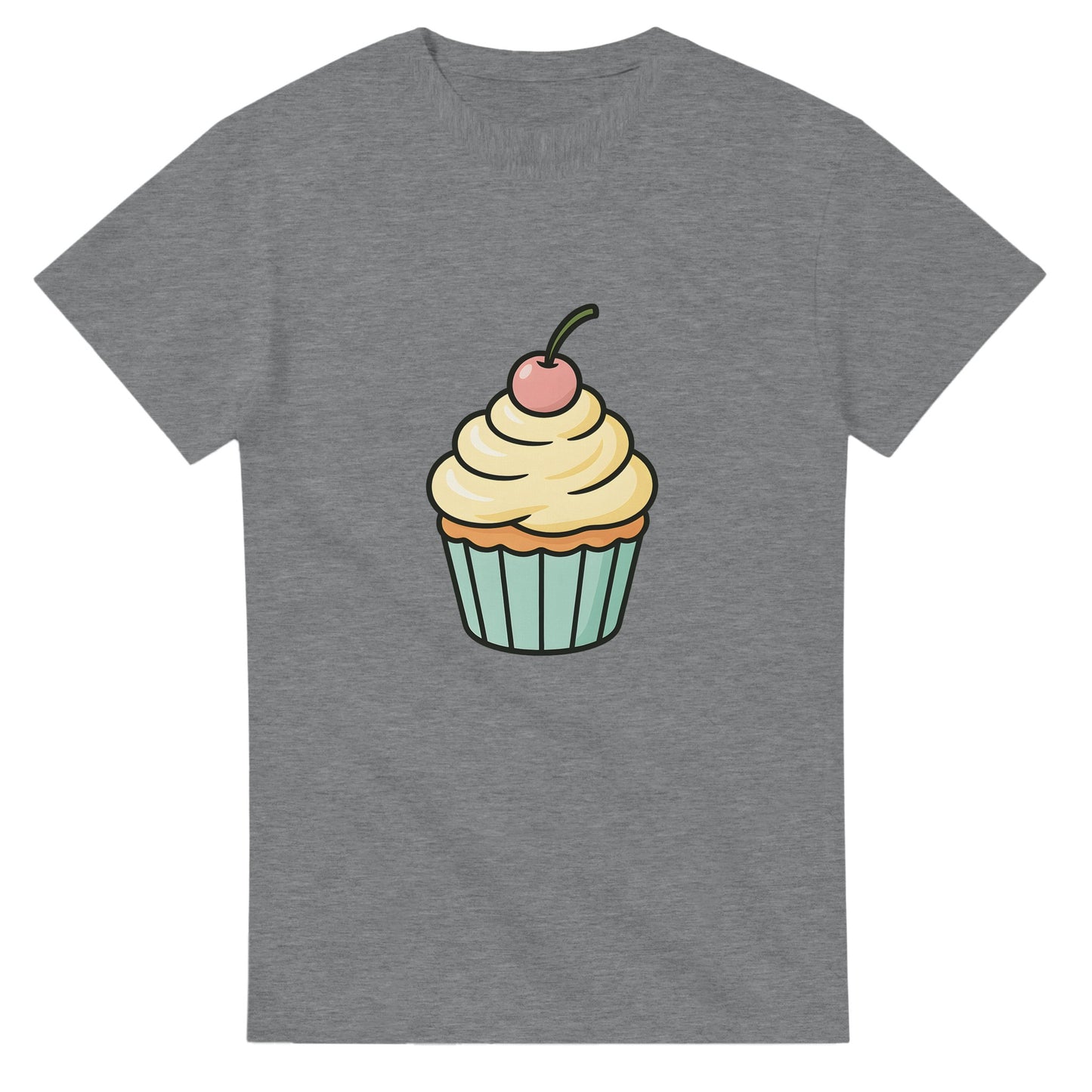 T-shirt med cupcake charm i pastellfärger för sötsakälskare.