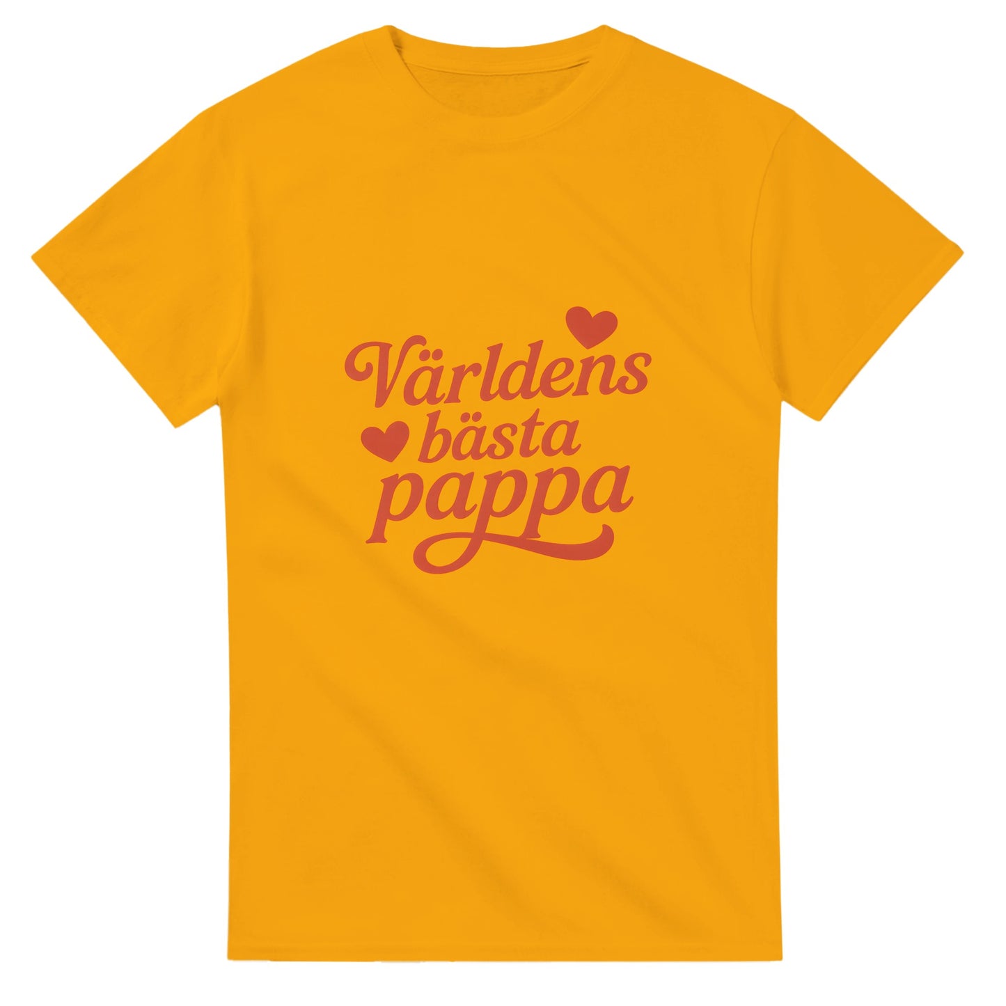 Romantisk T-shirt för pappor - 'Världens bästa pappa' text i mjuka former, visa din kärlek idag!