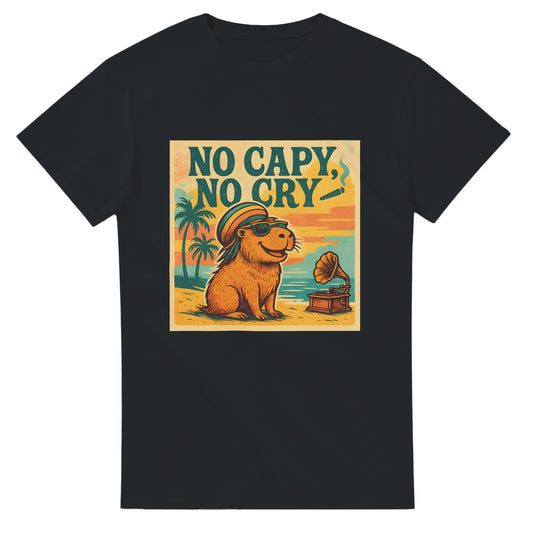 Glädjefylld capybara för karibisk avslappning och positivitet. Perfekt för stranden eller soffan. Inspirerad av reggae-klassikern.