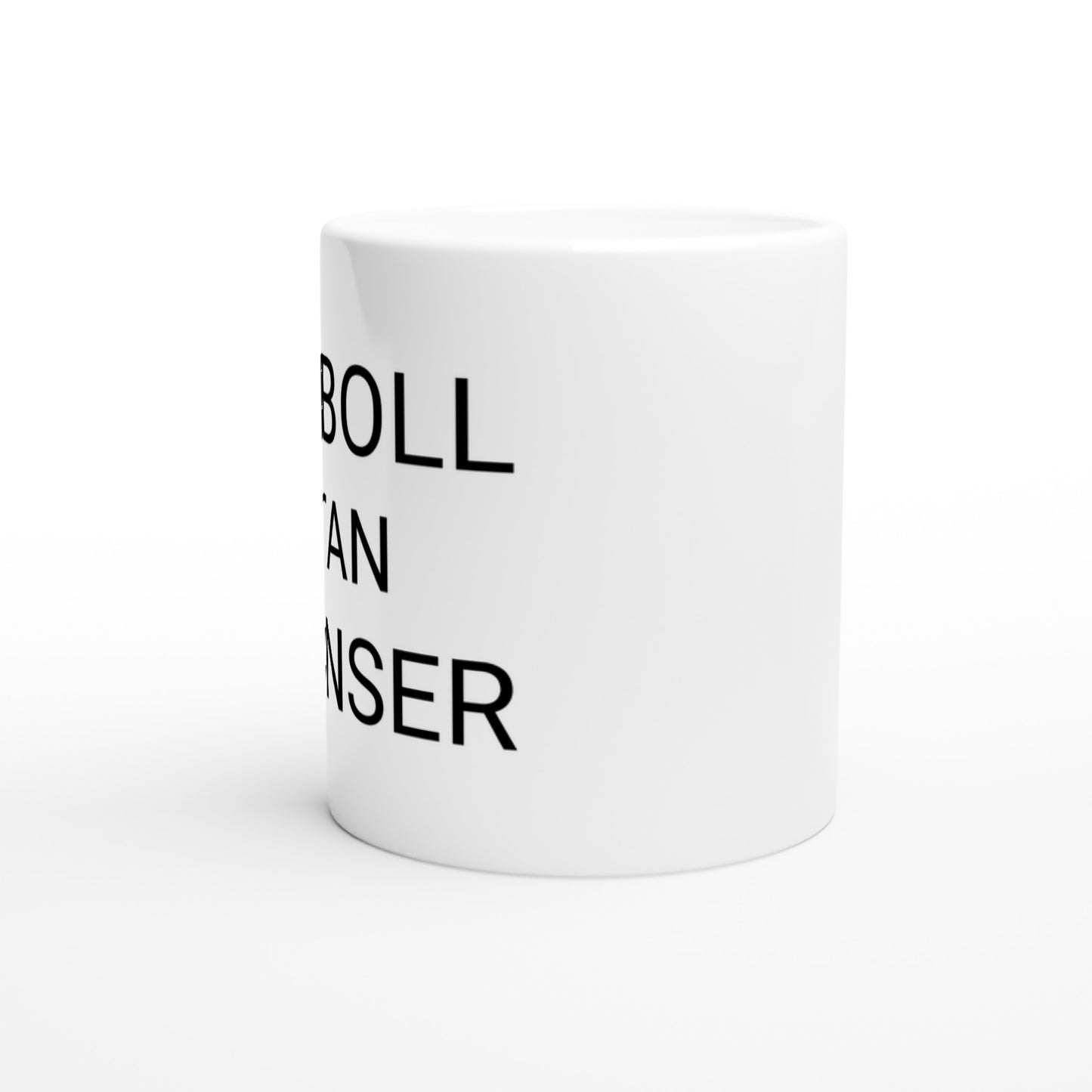 Mugg med fotbollstema, hyllar gränslösa möjligheter i fotbollens värld med en rolig twist.