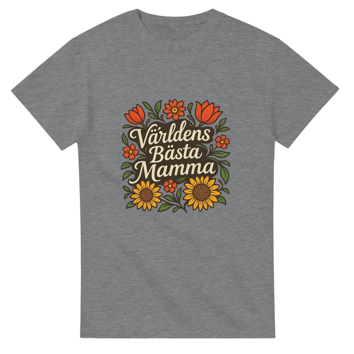 Mamma i Blom T-shirt med stilfulla blommor och elegant text. En design som verkligen sticker ut.