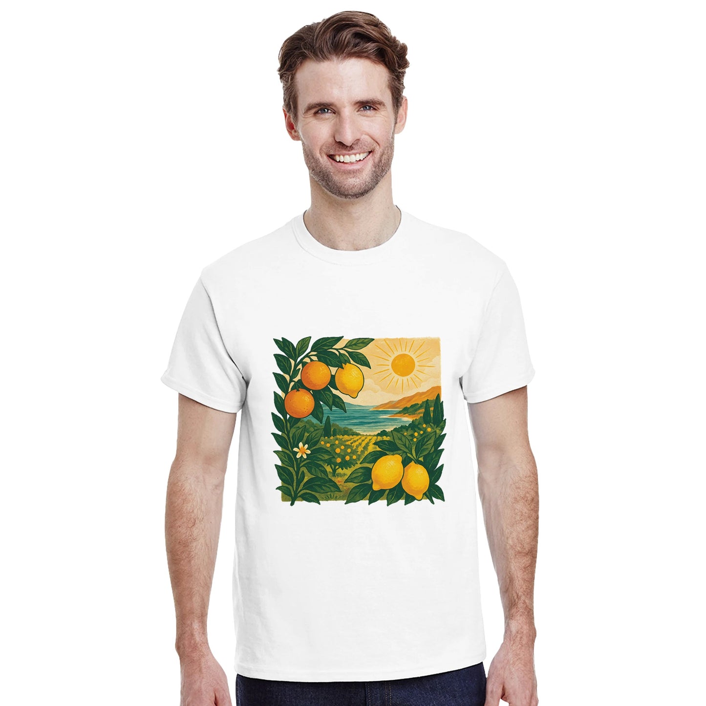 Vintage citrus- och solkustdesign från Sicilien. Perfekt för Italien-älskare!