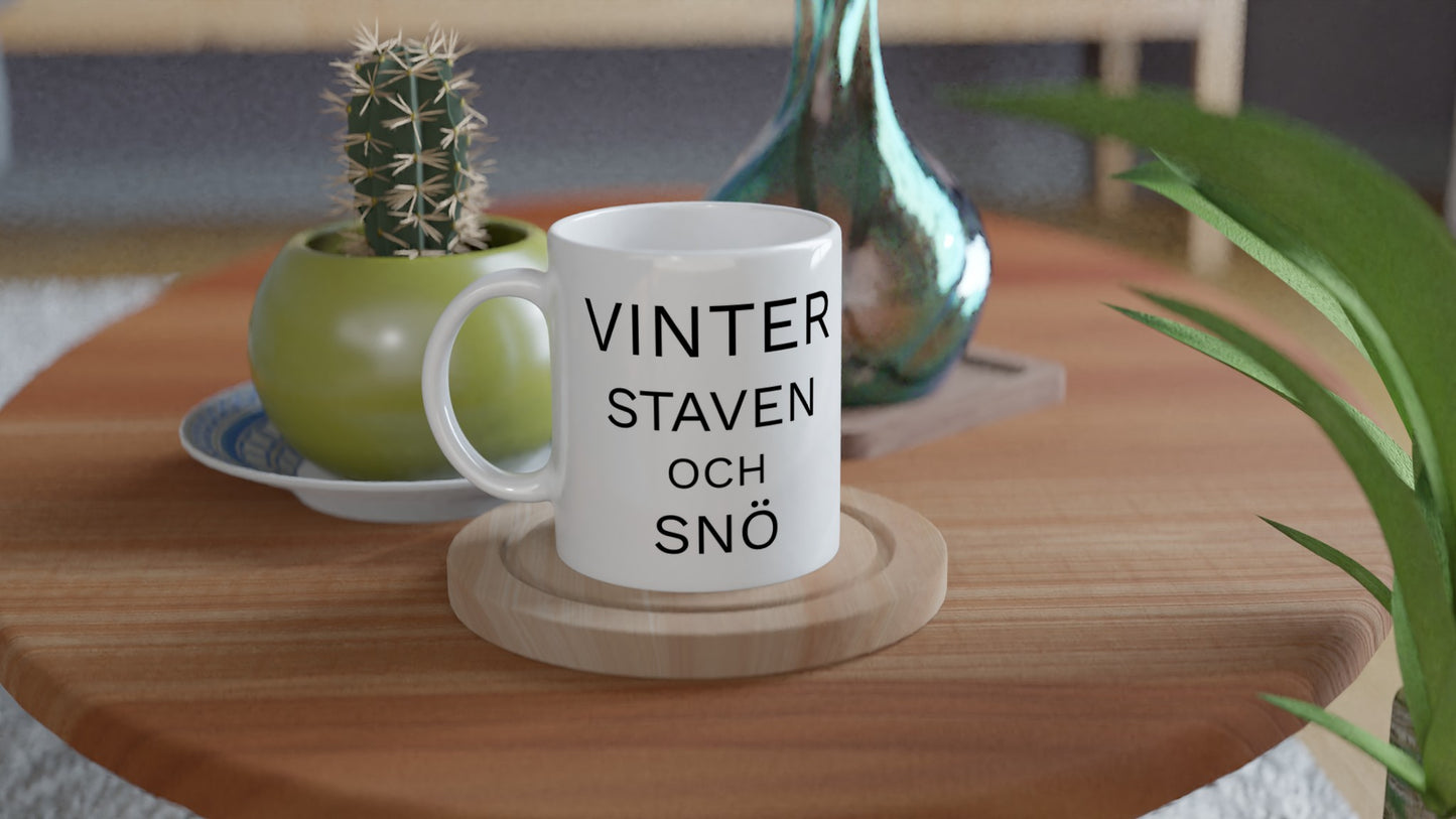 Mugg för skidåkare med humor i backen - Snö och Stav