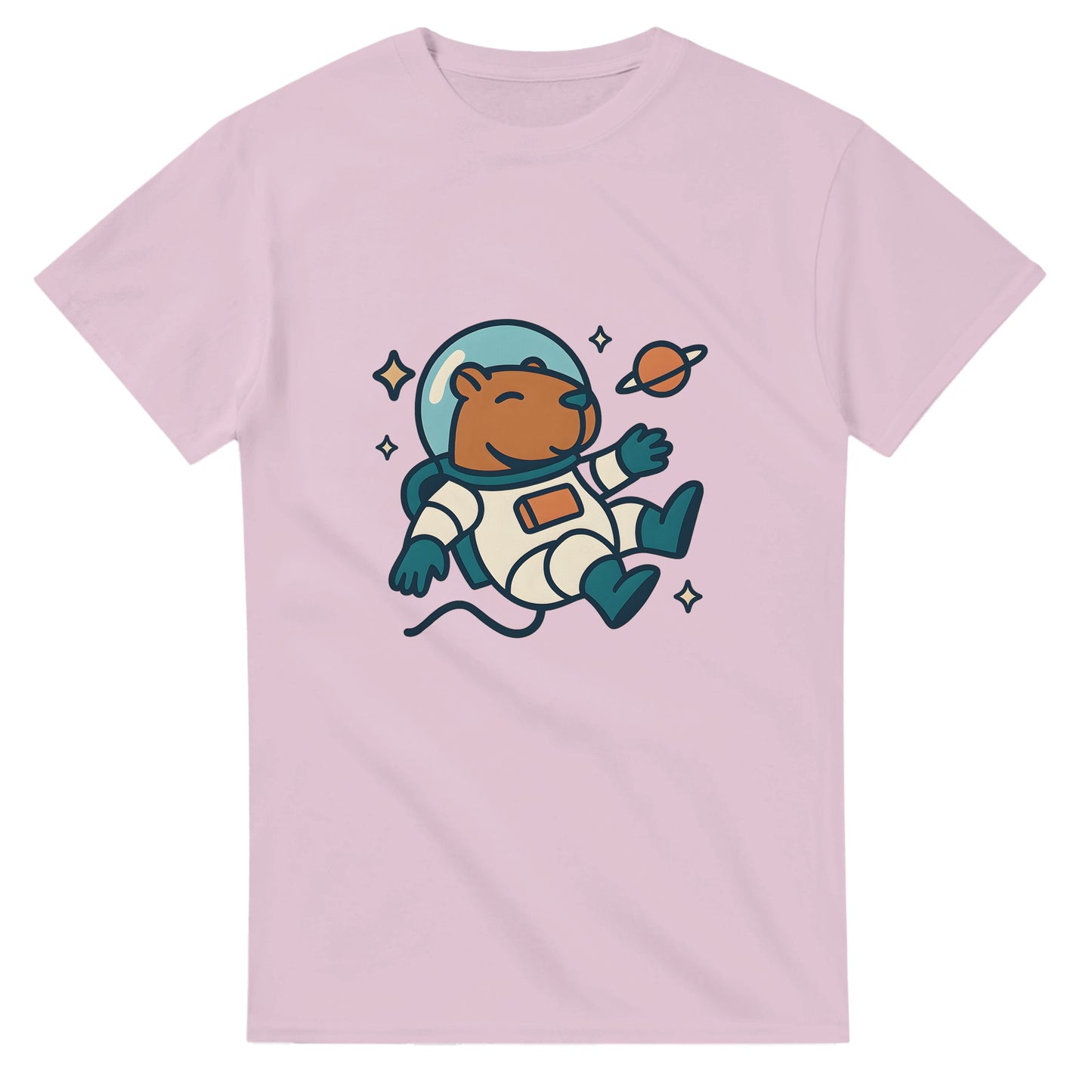 Utforska galaxen med världens lugnaste astronaut - en lekfull capybara i rymddräkt redo för äventyr!