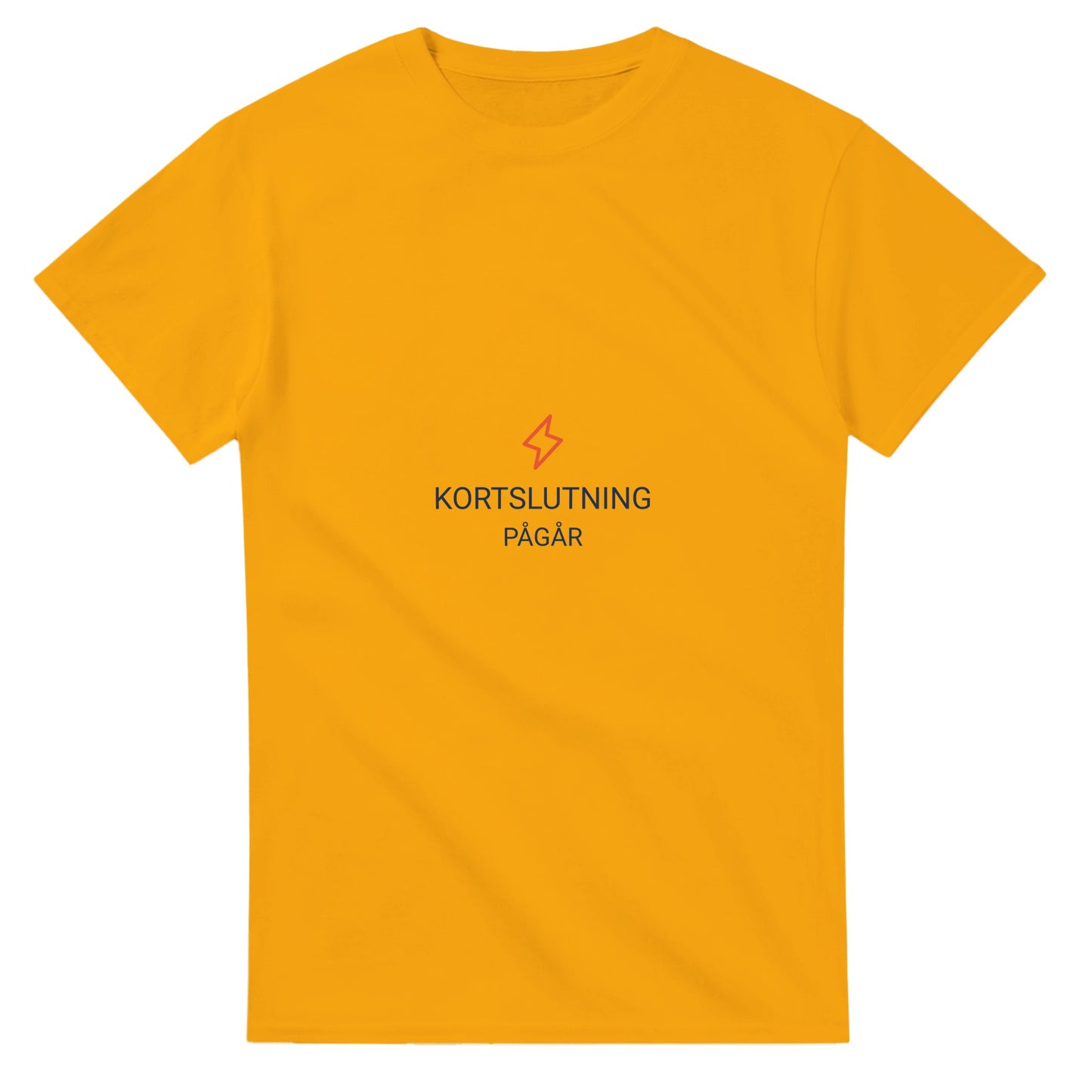 Elektrikerdesign med blixt och kortslutningsvarning, perfekt arbets-t-shirt.