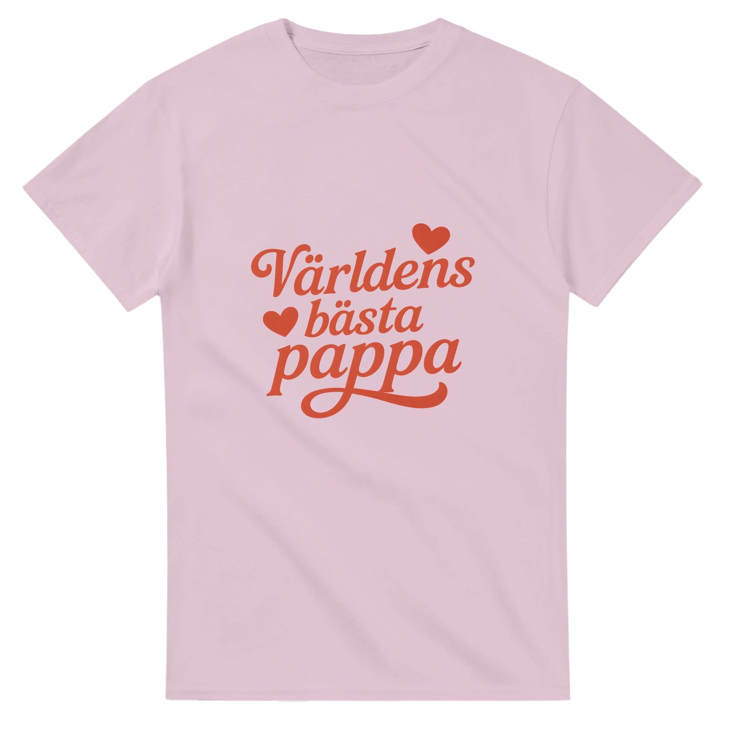 Romantisk T-shirt för pappor - 'Världens bästa pappa' text i mjuka former, visa din kärlek idag!