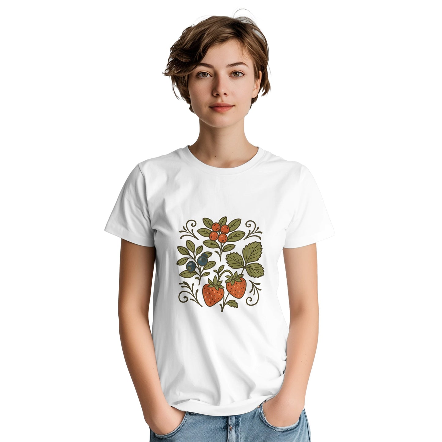 Vintage bärdesign för att fira den svenska sommaren och hylla skogens skatter - Bärens Skatt