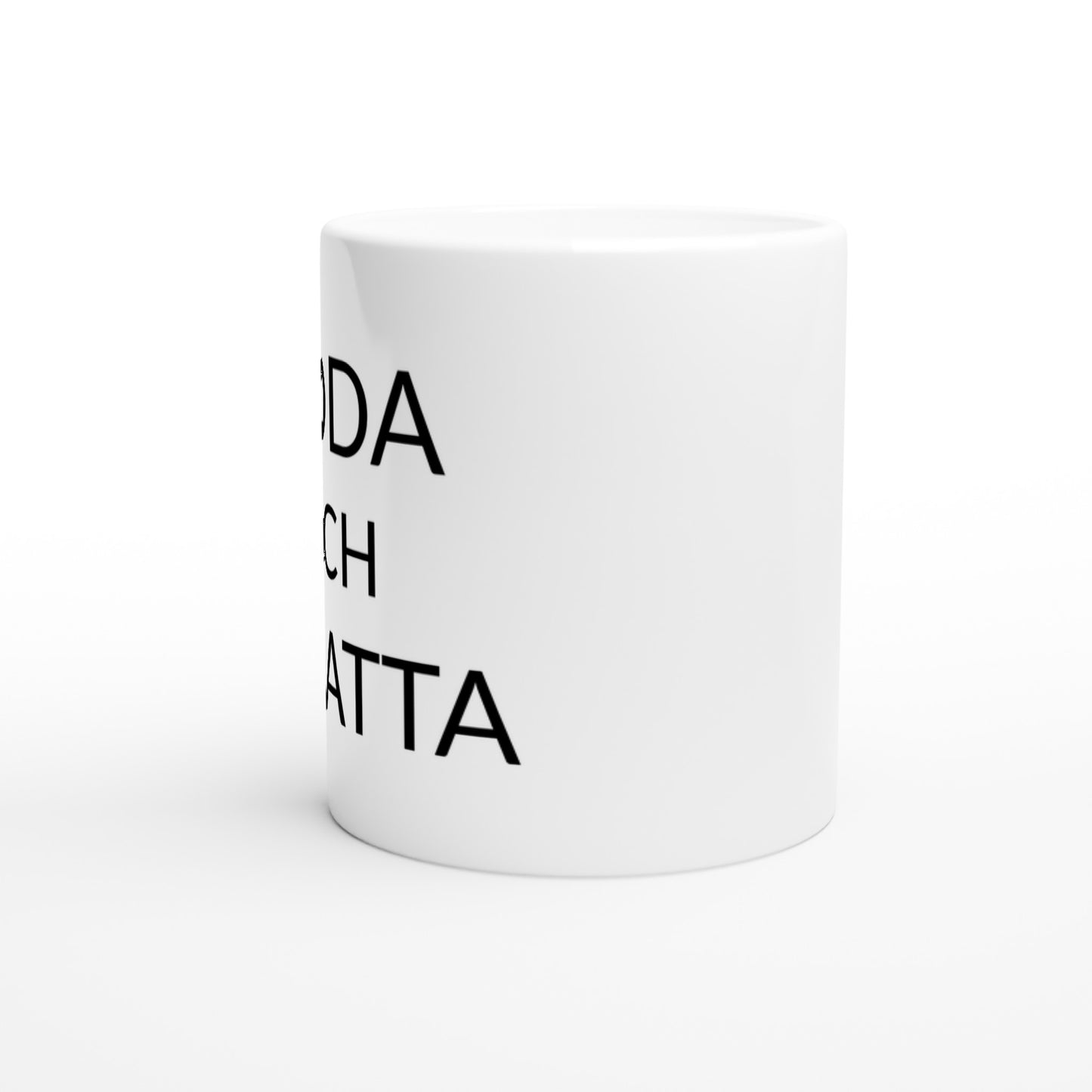 Mugg med texten Koda och Skratta 13 för kodare som uppskattar humor på jobbet.