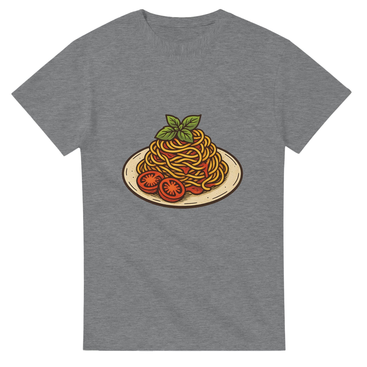 Vintage T-shirt med romantisk italiensk pastaillustration. Perfekt för matälskare och en mysig middag.