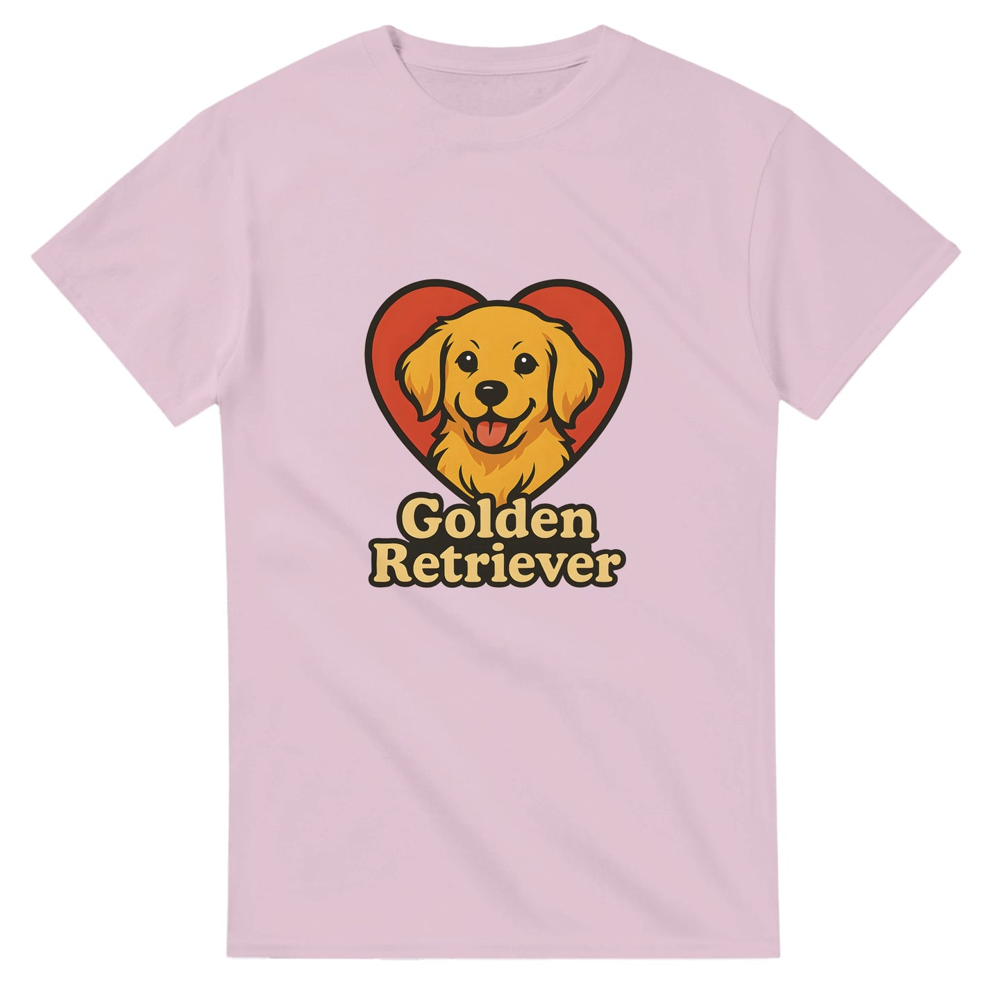 Golden Retriever Kärlek - Söt valp i hjärtform med Golden Retriever-text. Perfekt för retriever-fans!