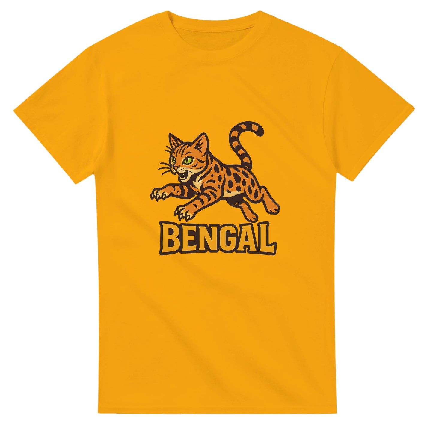 Unik T-shirt med livlig Bengal och djungeläventyr, perfekt för äventyrslystna.