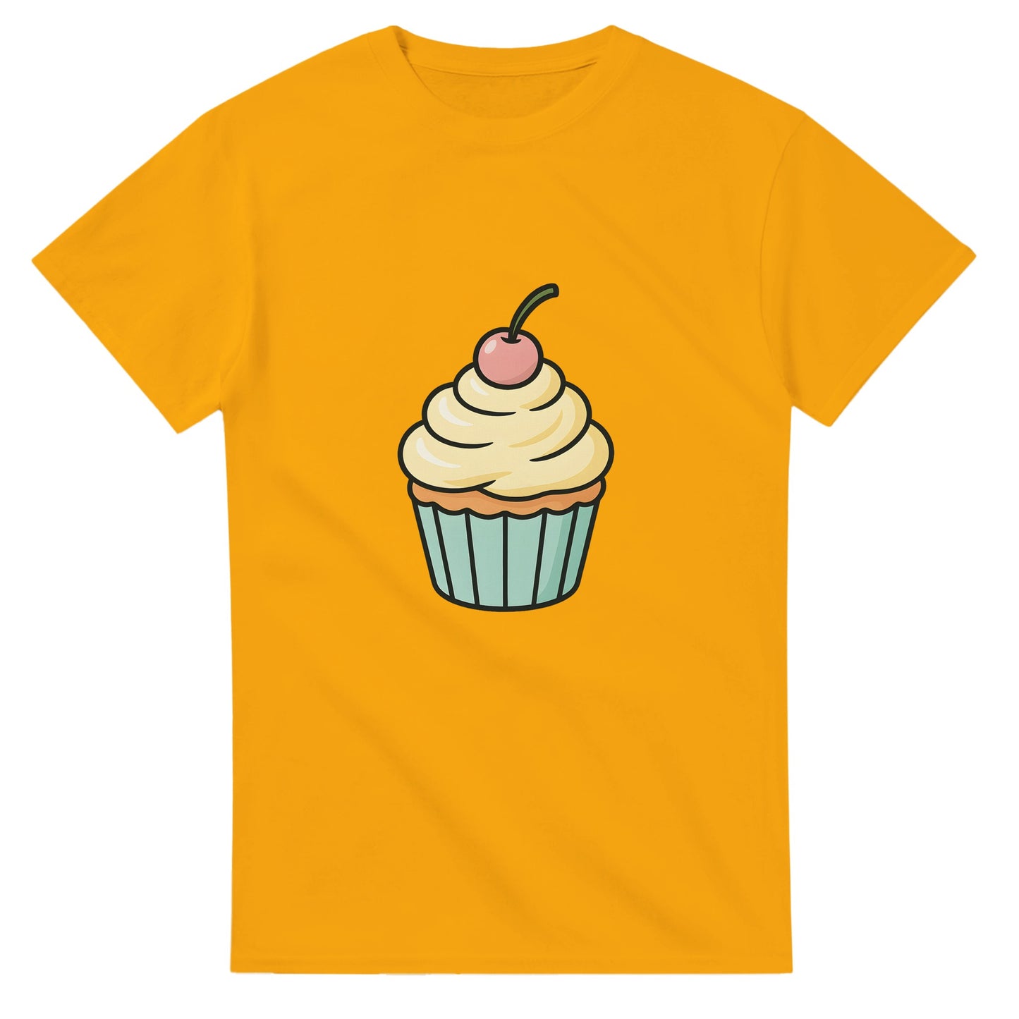 T-shirt med cupcake charm i pastellfärger för sötsakälskare.